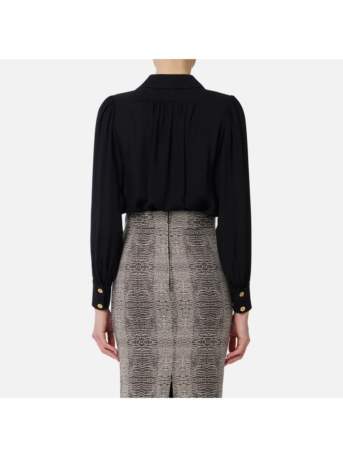 ELISABETTA FRANCHI Camicia Donna  CA12356E2 110 Nero gioboutiqueweb