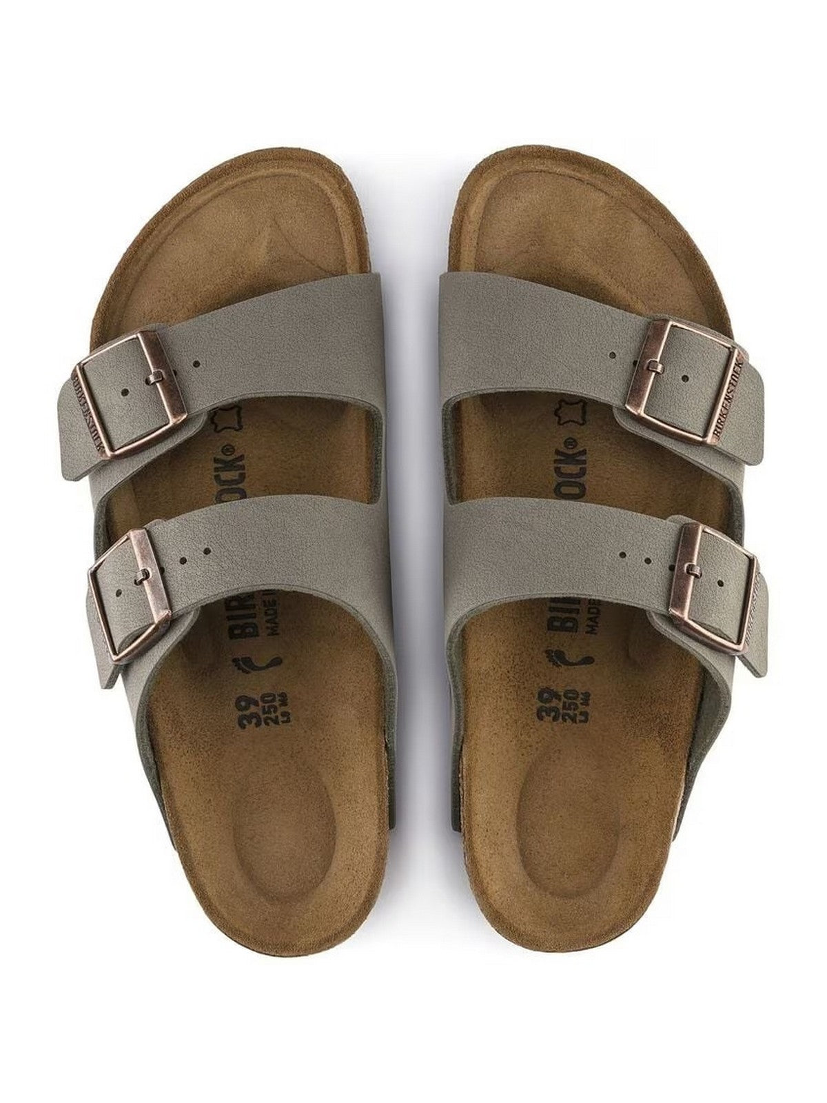 BIRKENSTOCK Sandalo Unisex adulto Arizona stone, Birkibuc 151213 Grigio gioboutiqueweb