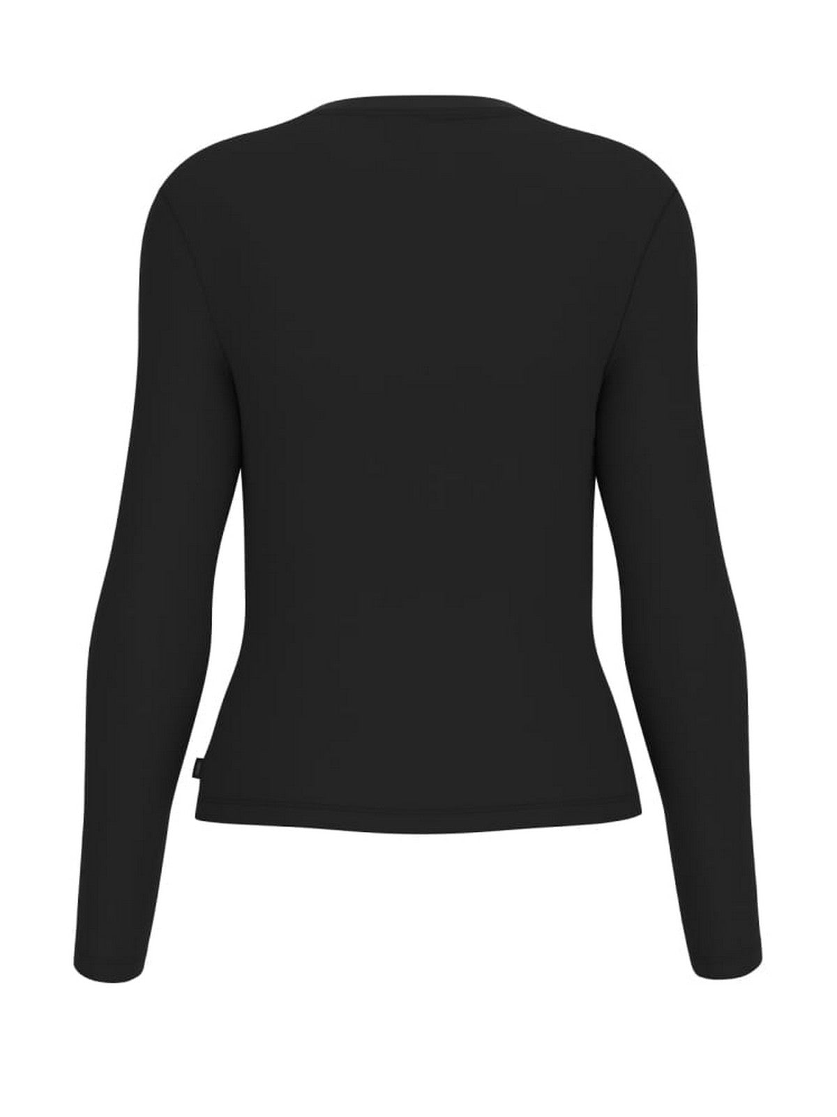 GUESS T-shirt Donna GJ LS CN EMBRO SLIM TOP W5BP01 KA0H1 JBLK Jet Black A996