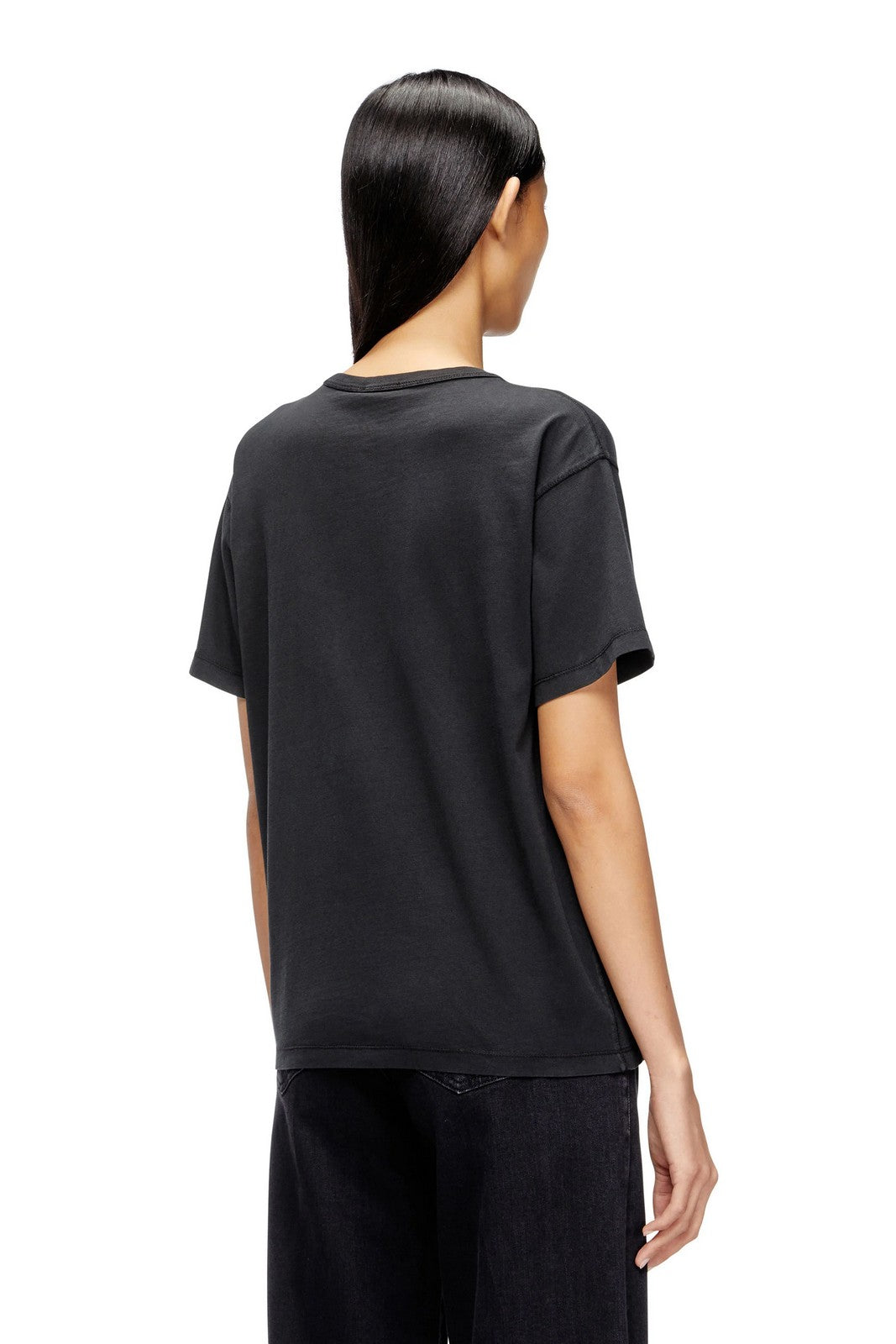 Camiseta de mujer DIESEL T-NORMY-OD-S1 MAGLIETTA A20399 0JMBB 900 001 - NEGRO