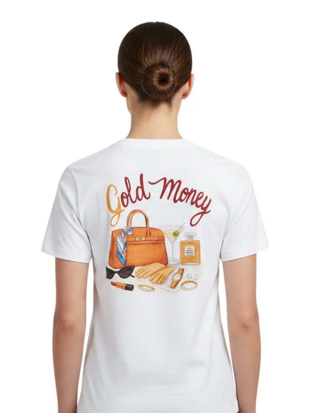 MC2 SAINT BARTH T-shirt Donna  EMILIE 08769L GOLD MONEY WOMAN 01N