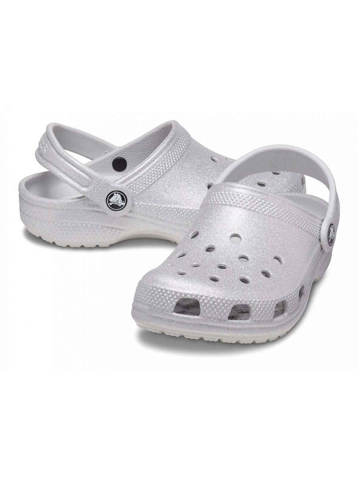 CROCS Pantoufle pour filles et garçons Classic Glitter Clog T 206992 0IC Argent