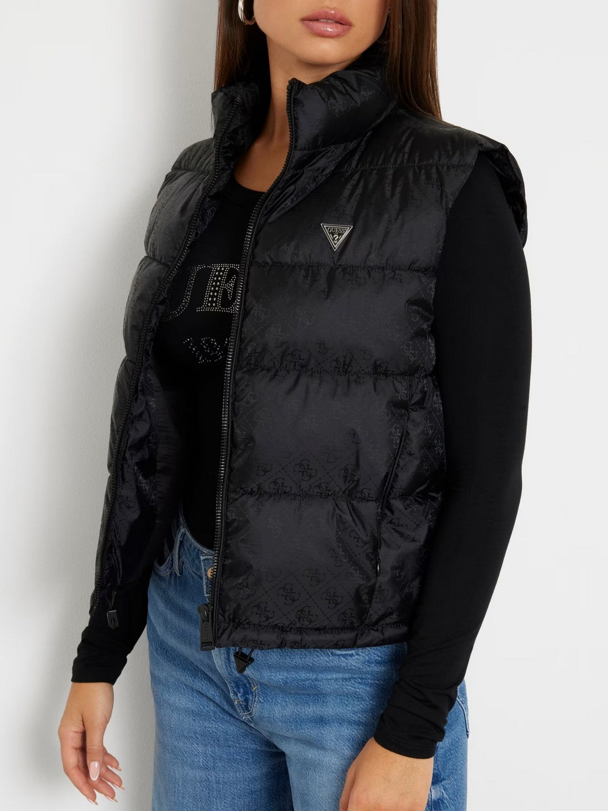 Adivina Gilet Woman Nuevo LOGO 4G LOGO CONDICIO W4YL15 WGAL2 JBLK NEGRO