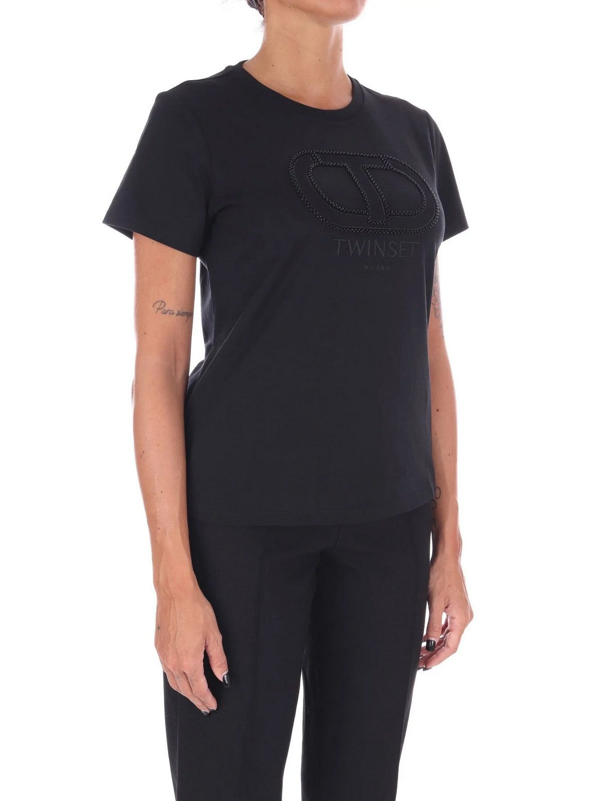 TWINSET T-Shirt e Polo Donna  242TT2460 00006 Nero