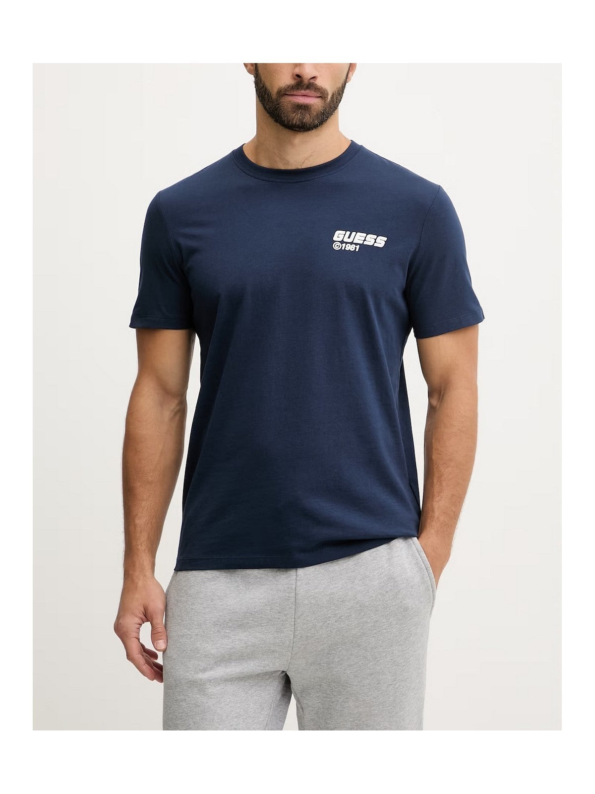GUESS SPORT T-shirt Uomo LAURO CN SS T-SHIRT Z6RI12 I3Z14 G7R1 SILK BLUE