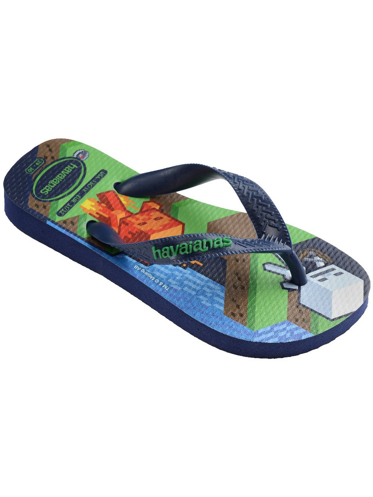 HAVAIANAS Infradito Bambini e ragazzi Hav. Kids minecraft 4145125.0555 Blu gioboutiqueweb