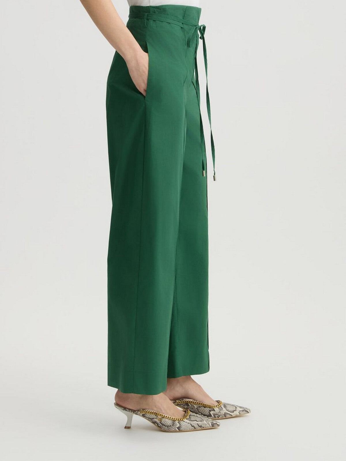 LIU JO BLACK Pantalone Donna  CA5297TS246 X0665 Verde gioboutiqueweb