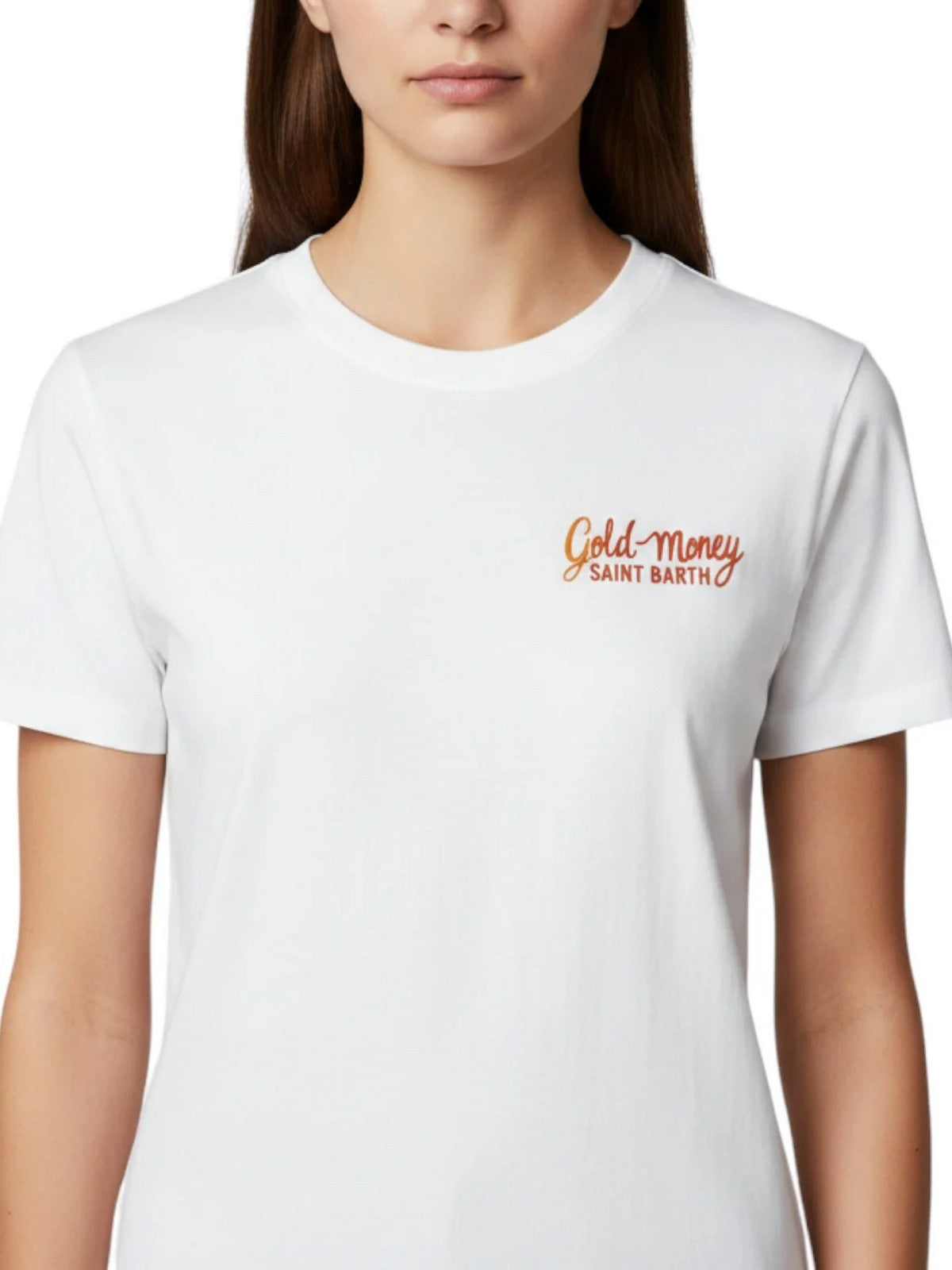MC2 SAINT BARTH T-shirt Donna  EMILIE 08769L GOLD MONEY WOMAN 01N