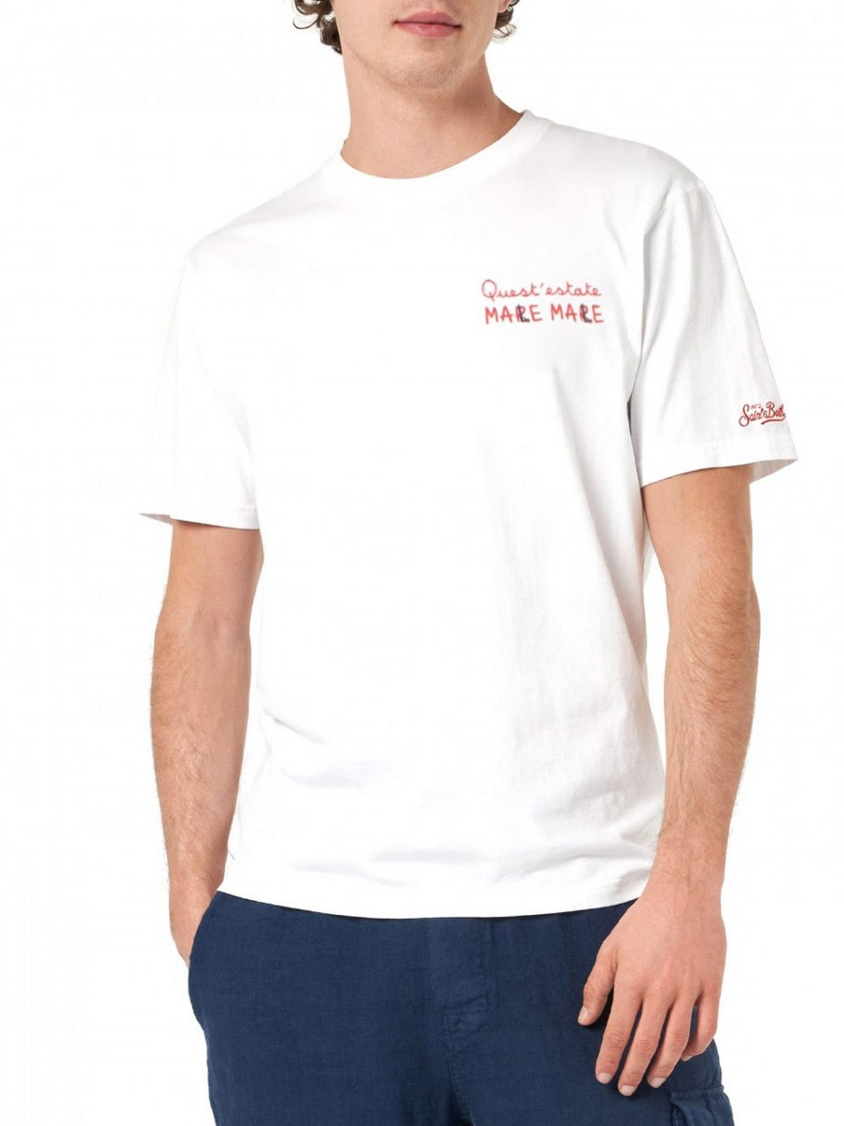 MC2 SAINT BARTH T-shirt Uomo  PORTOFINO 05274H MARE MALE 01 EMB gioboutiqueweb