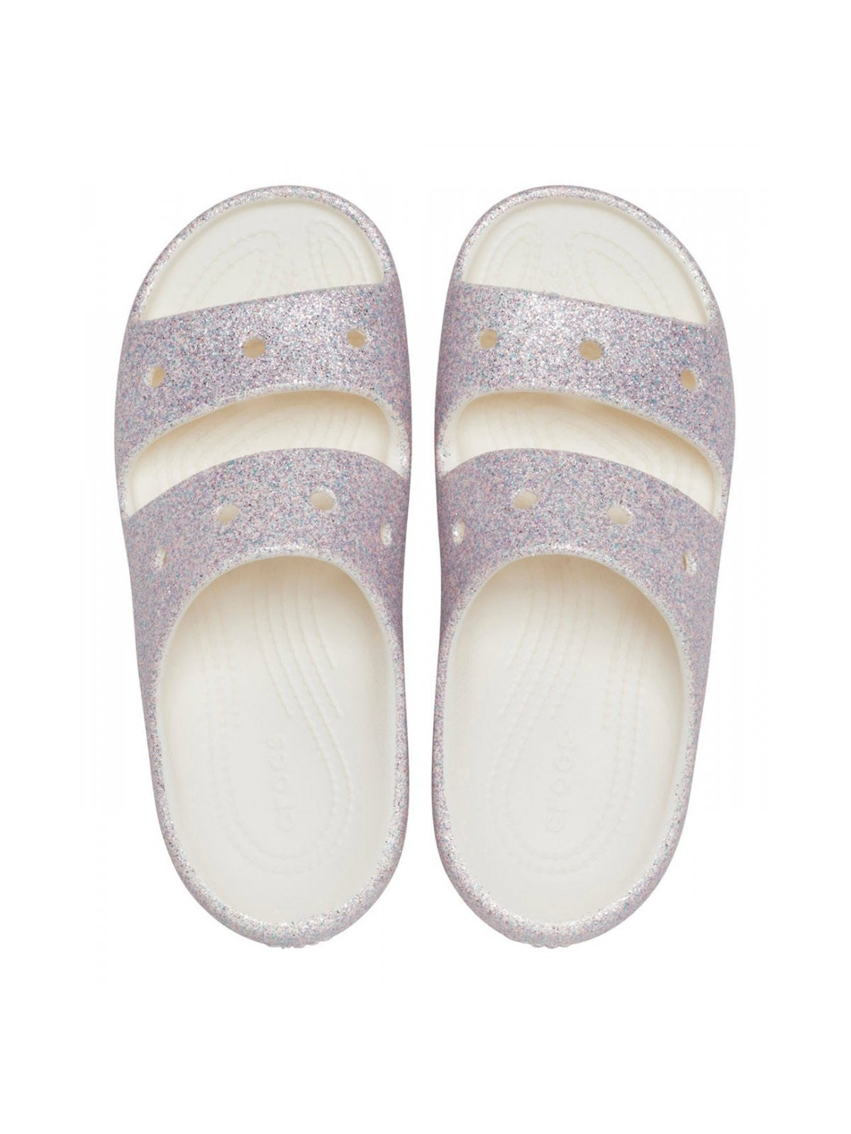 CROCS Pantoufle pour filles et garçons Classic Glitter Sandal 2 K 209705 9DI Gris