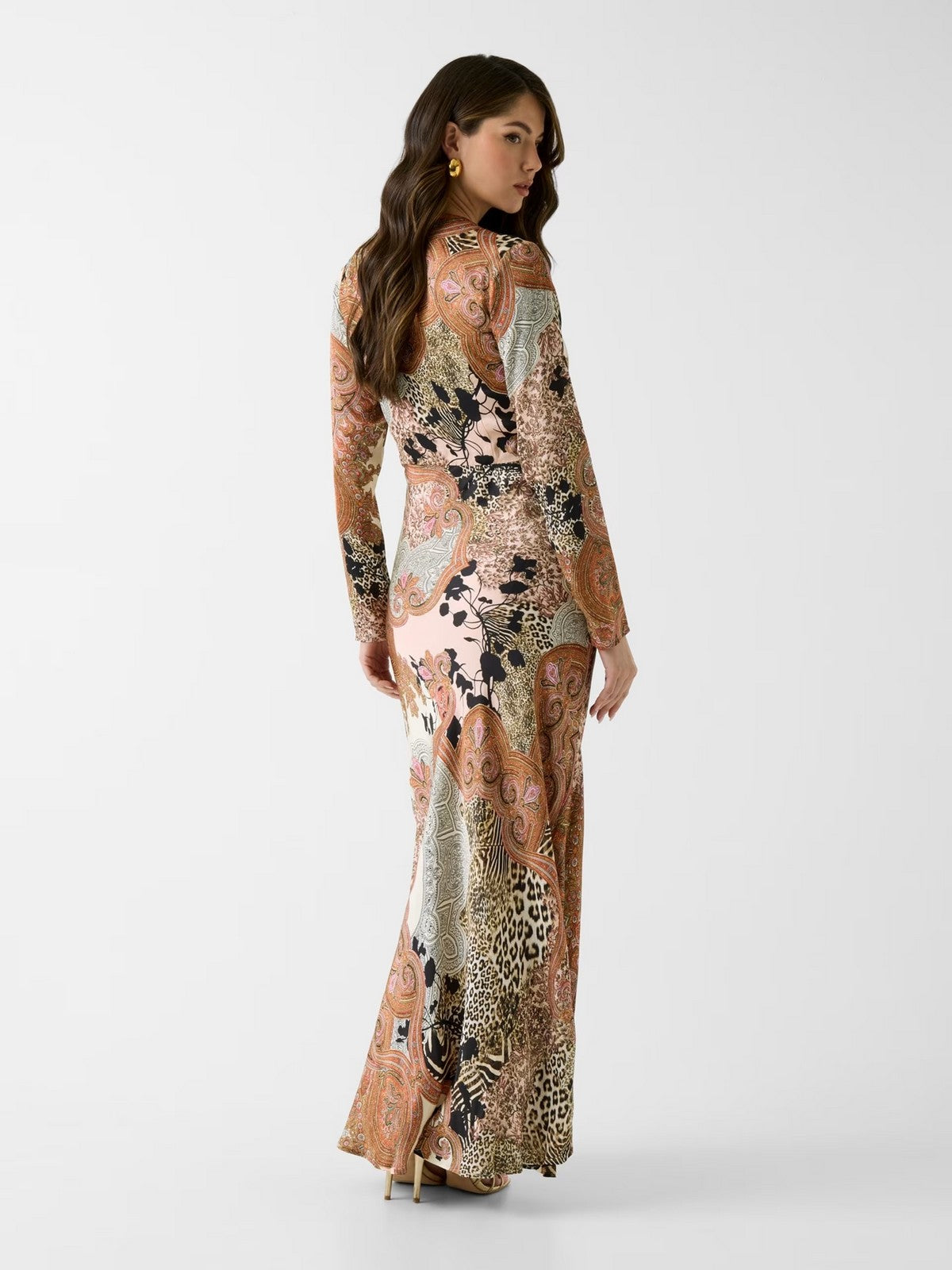 MARCIANO Abito Donna GWENDA LS V NECK DRESS G6GK12 W1780 PMG1 WILD ESSENCE PRINT