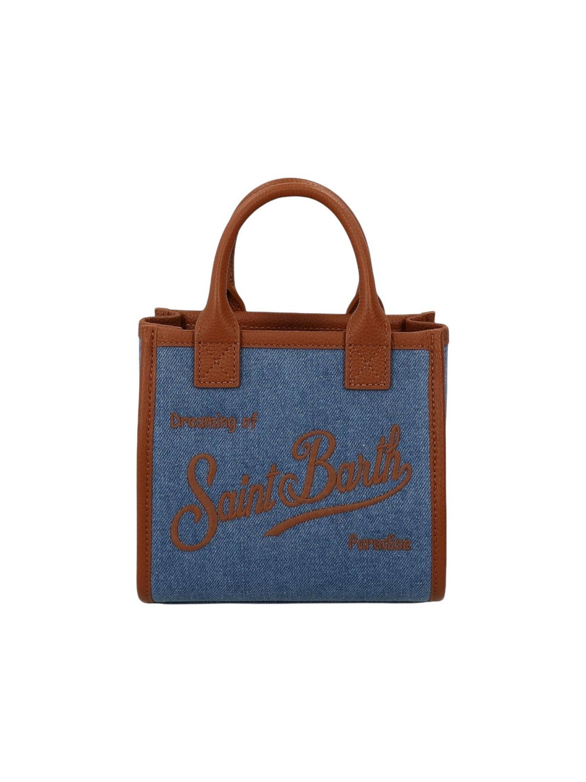 MC2 SAINT BARTH Borsa Donna  VANITY BAG MINI 01515L DENIM GRAIN LEATHER 19 EMB