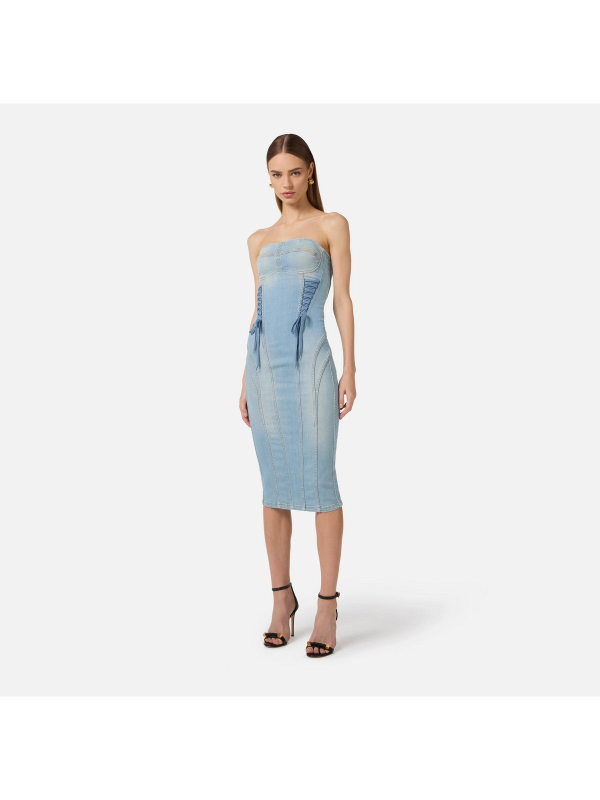 ELISABETTA FRANCHI Abito Donna  AJ47D61E2 192 LIGHT BLUE