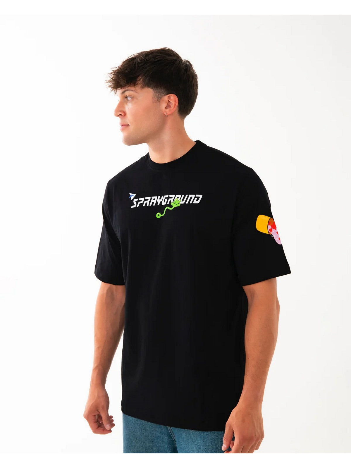 SPRAYGROUND T-shirt Uomo WTF SKULL VOER T-SHIRT SP861BLK BLACK