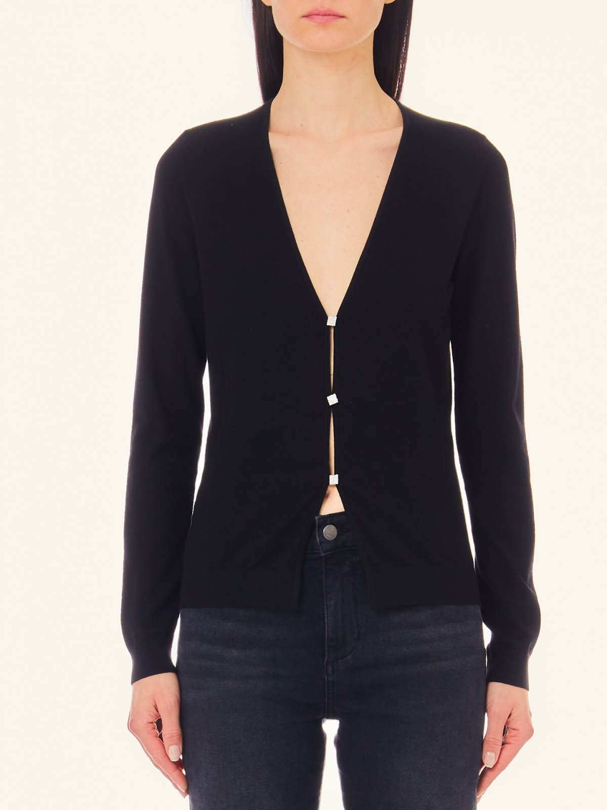 LIU JO WHITE Cardigan Femme WA4109MS99E 22222 Noir