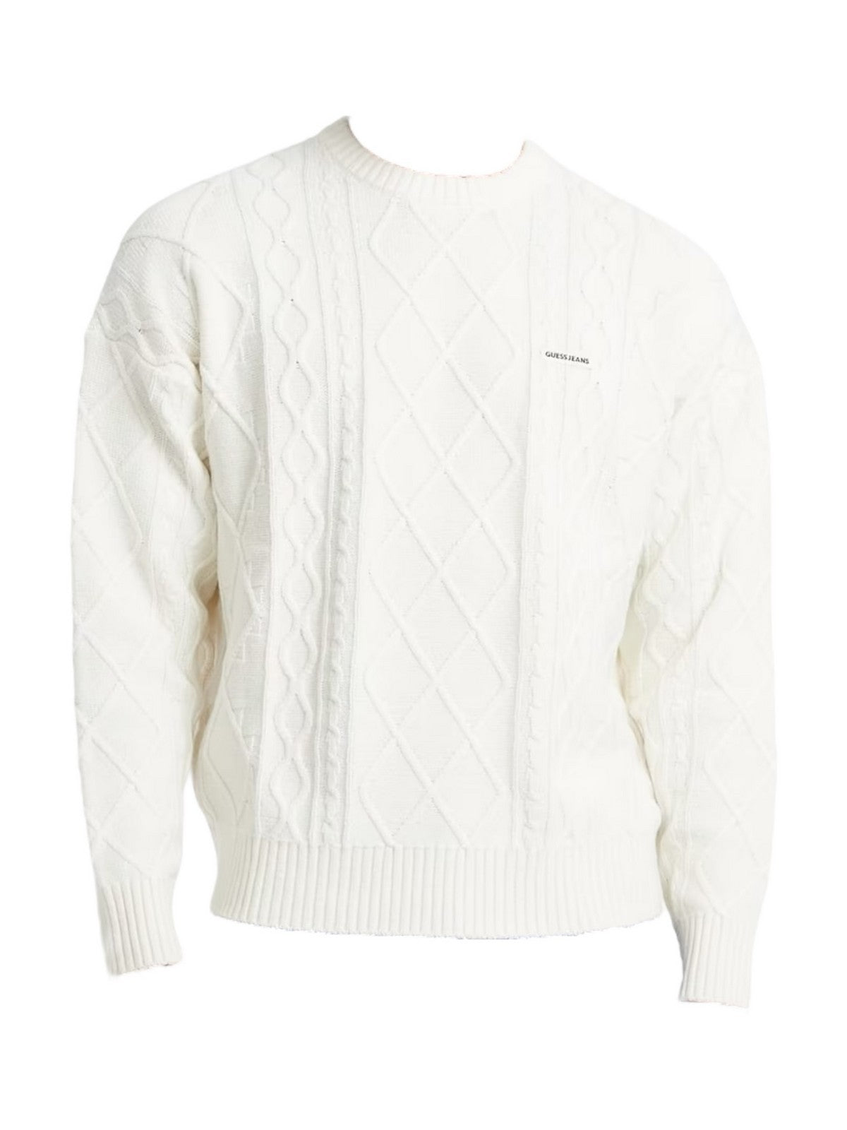 GUESS Maglione Uomo GJ LS CN CABLE SWTR M5BR04 Z0561 G293 WARM WHITE