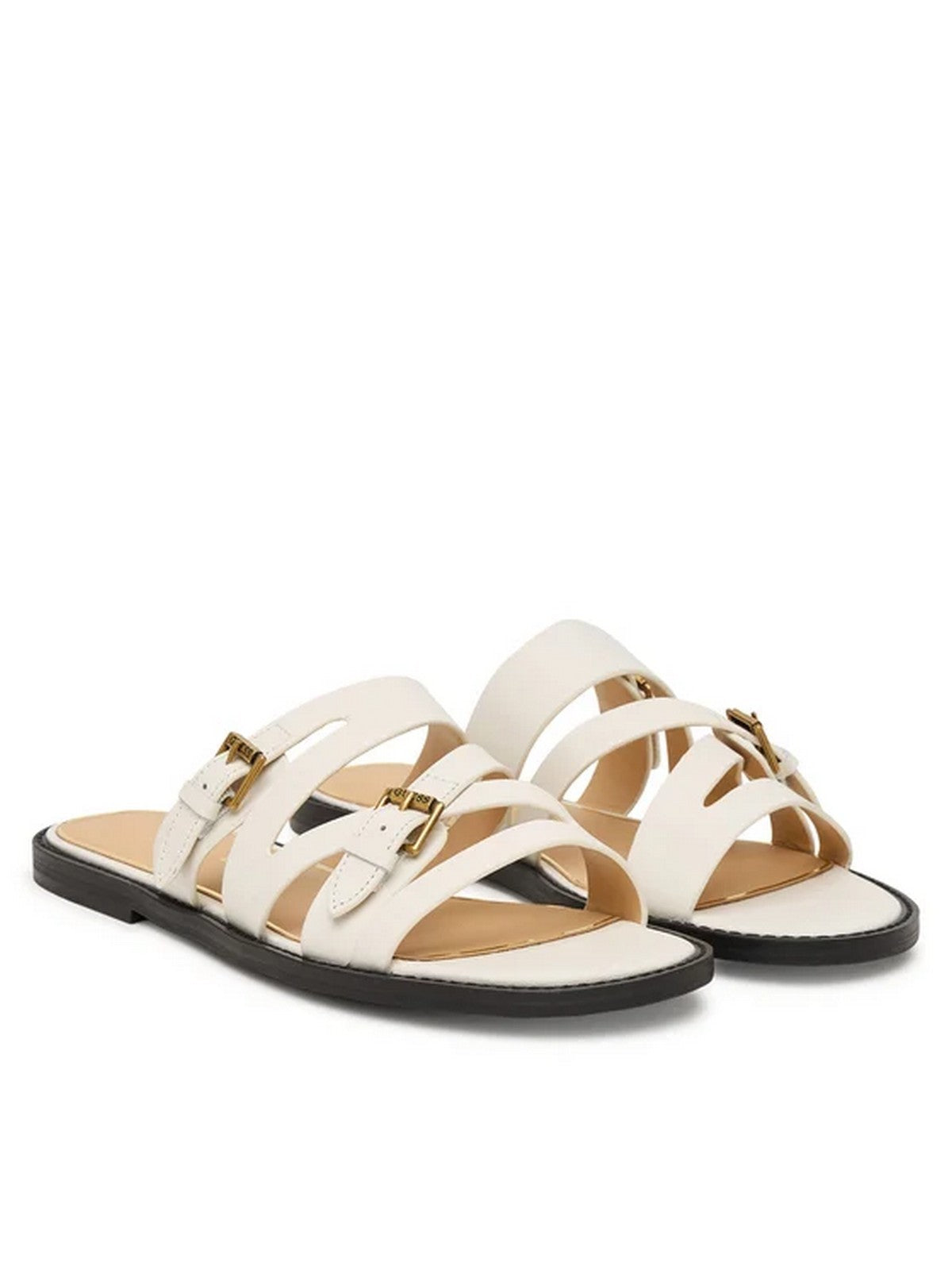 GUESS Sandalo Donna GRAYDEN FLJGRY LEA03 WHITE WHITE