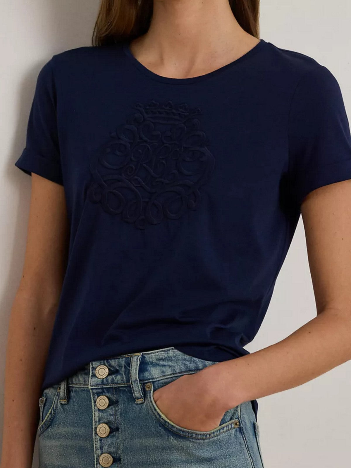 LAUREN RALPH LAUREN T-shirt Donna HAILLY-SHORT SLEEVE-T-SHIRT 200P03753 002 REFINED NAVY