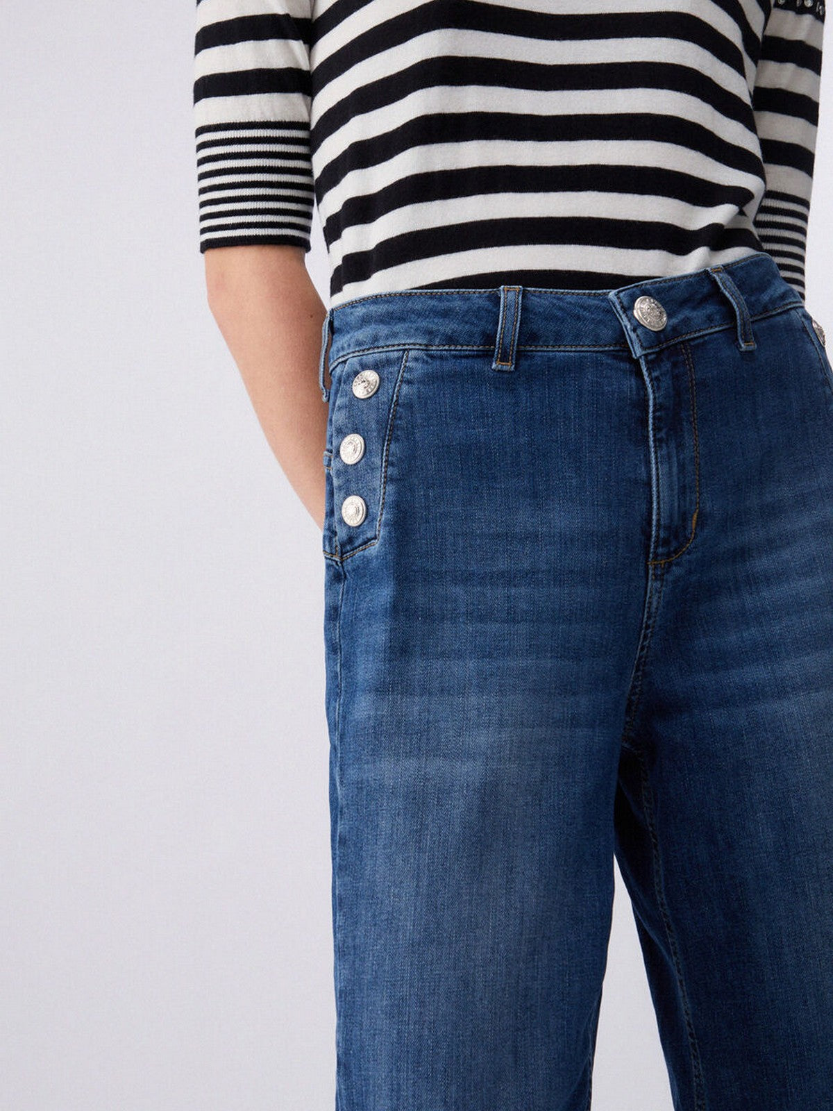 LIU JO BLUE DENIM Jeans Donna  UA6162D0275 78988 Den.Blue dk.buttons