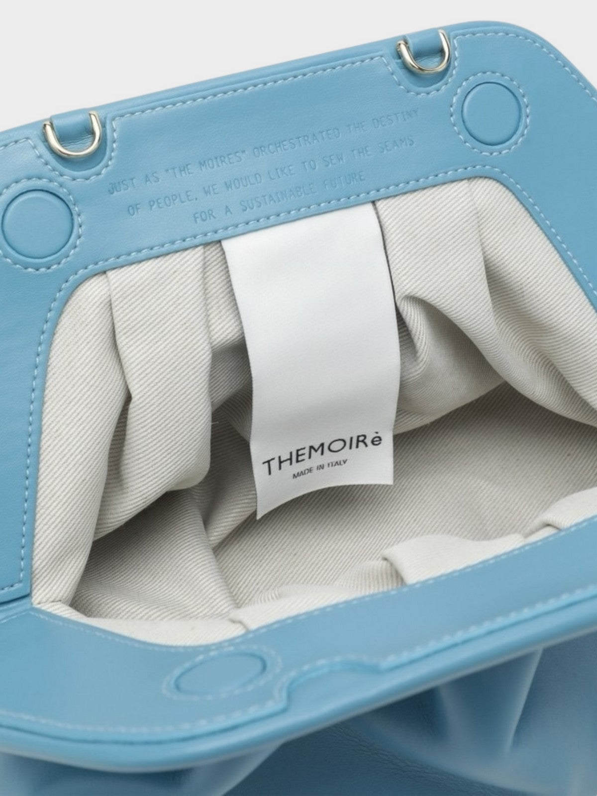 THEMOIRè Bios Medium vegan fabric bag blue eco-friendly design 