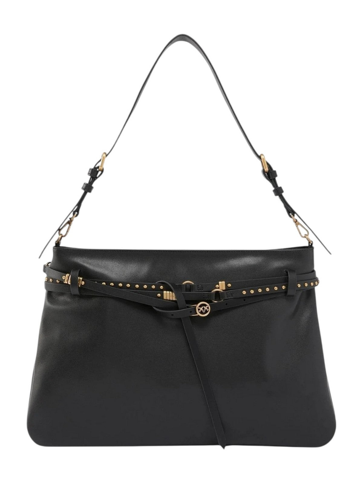 PINKO Borsa Donna BELT BAG BIG VITELLO MORBIDO 105903-A0QO Z99Q NERO-ANTIQUE GOLD