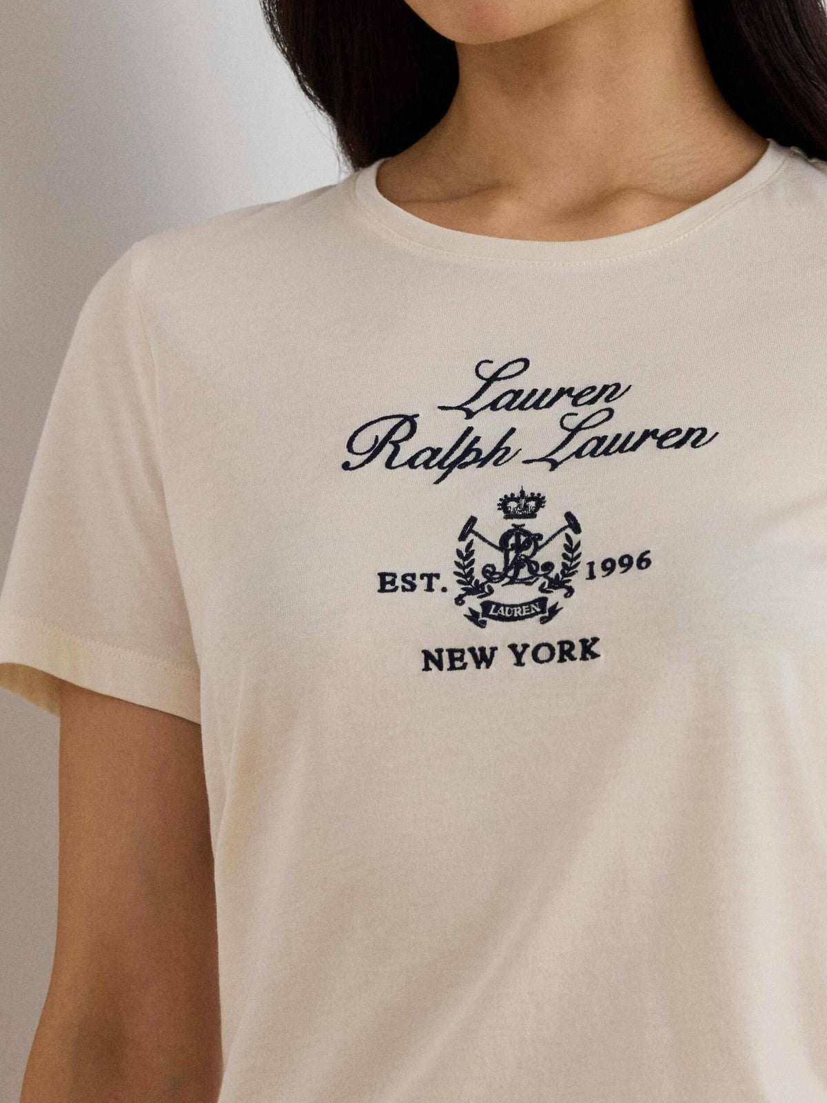 LAUREN RALPH LAUREN T-shirt Donna KATLIN-SHORT SLEEVE-T-SHIRT 200P03725 002 MASCARPONE CREAM