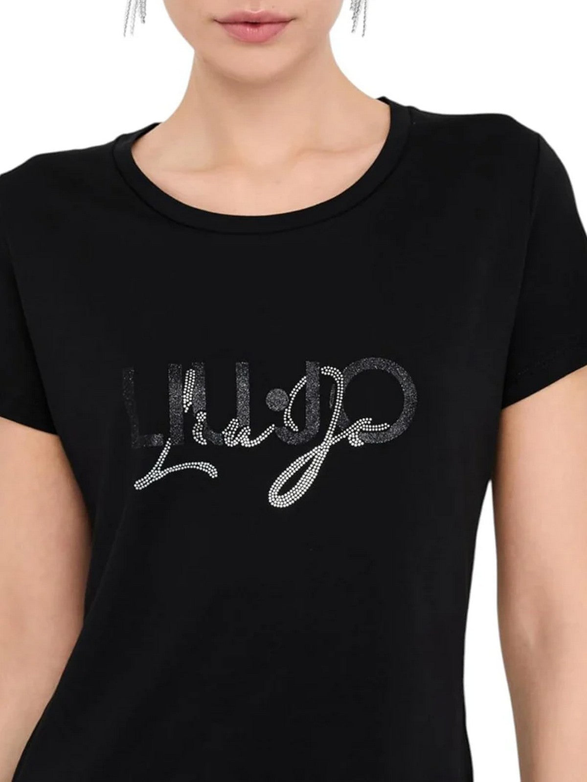 LIU JO SPORT T-shirt Donna  TF5287JS923 M9898 Nero/LiuJo doub