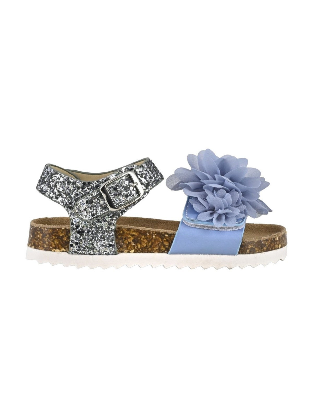 Colors of california sandal girls and girls sandal with flowers hc.2406 den blue