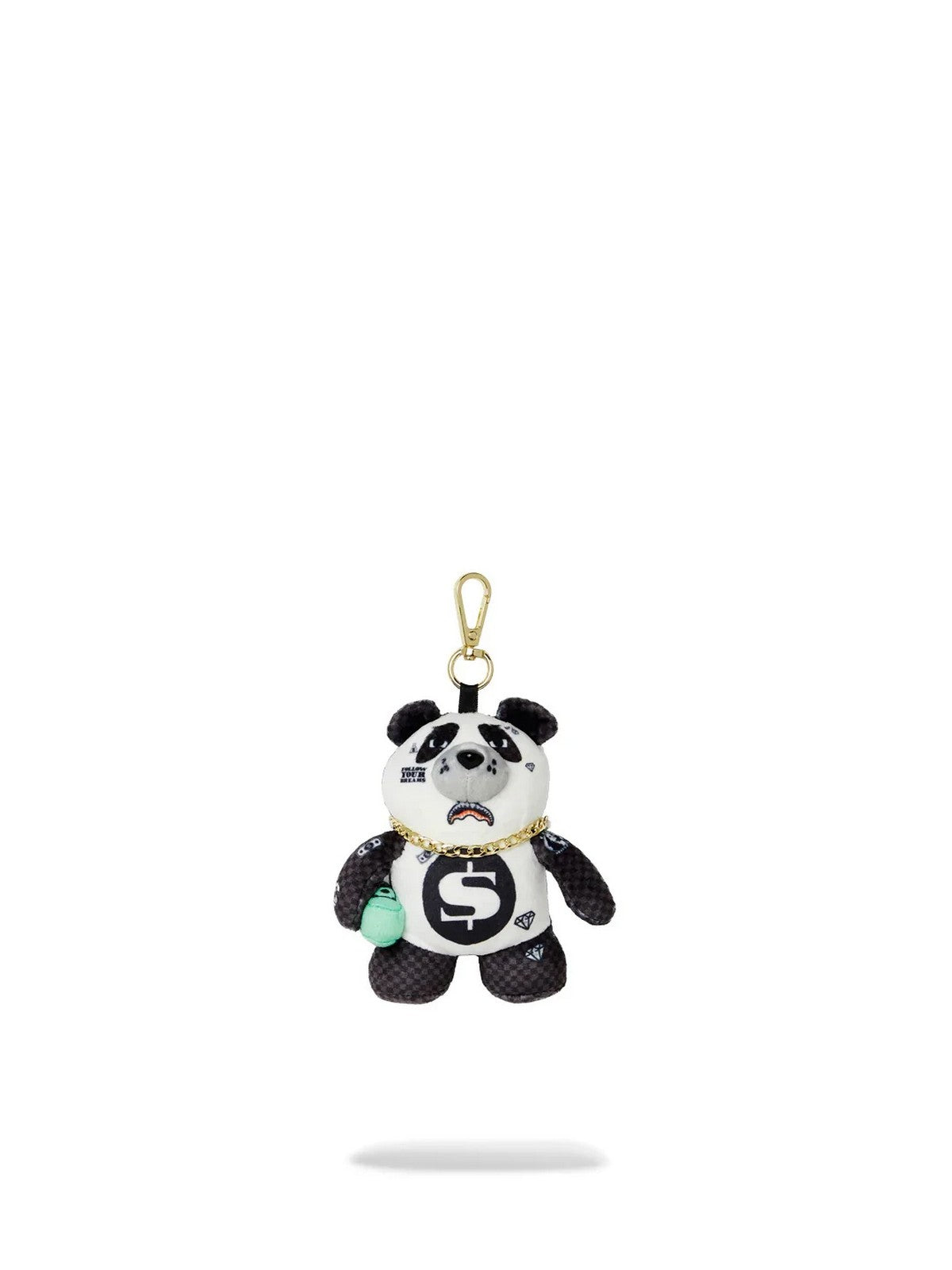 SPRAYGROUND Portachiavi Uomo PANDA PANDA PANDA BEAR KEYCHAIN 910K0608NSZ Nero