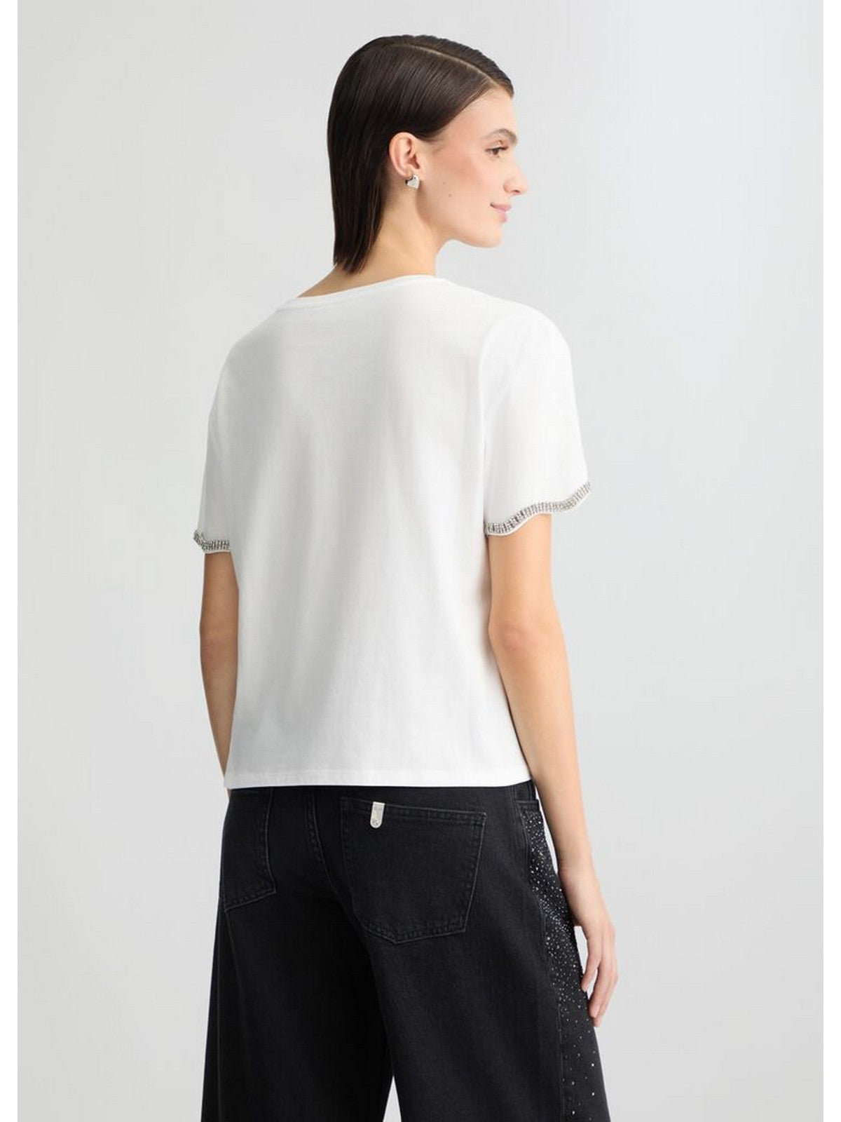LIU JO WHITE T-shirt Donna  WA5182JS904 11110 Bianco gioboutiqueweb