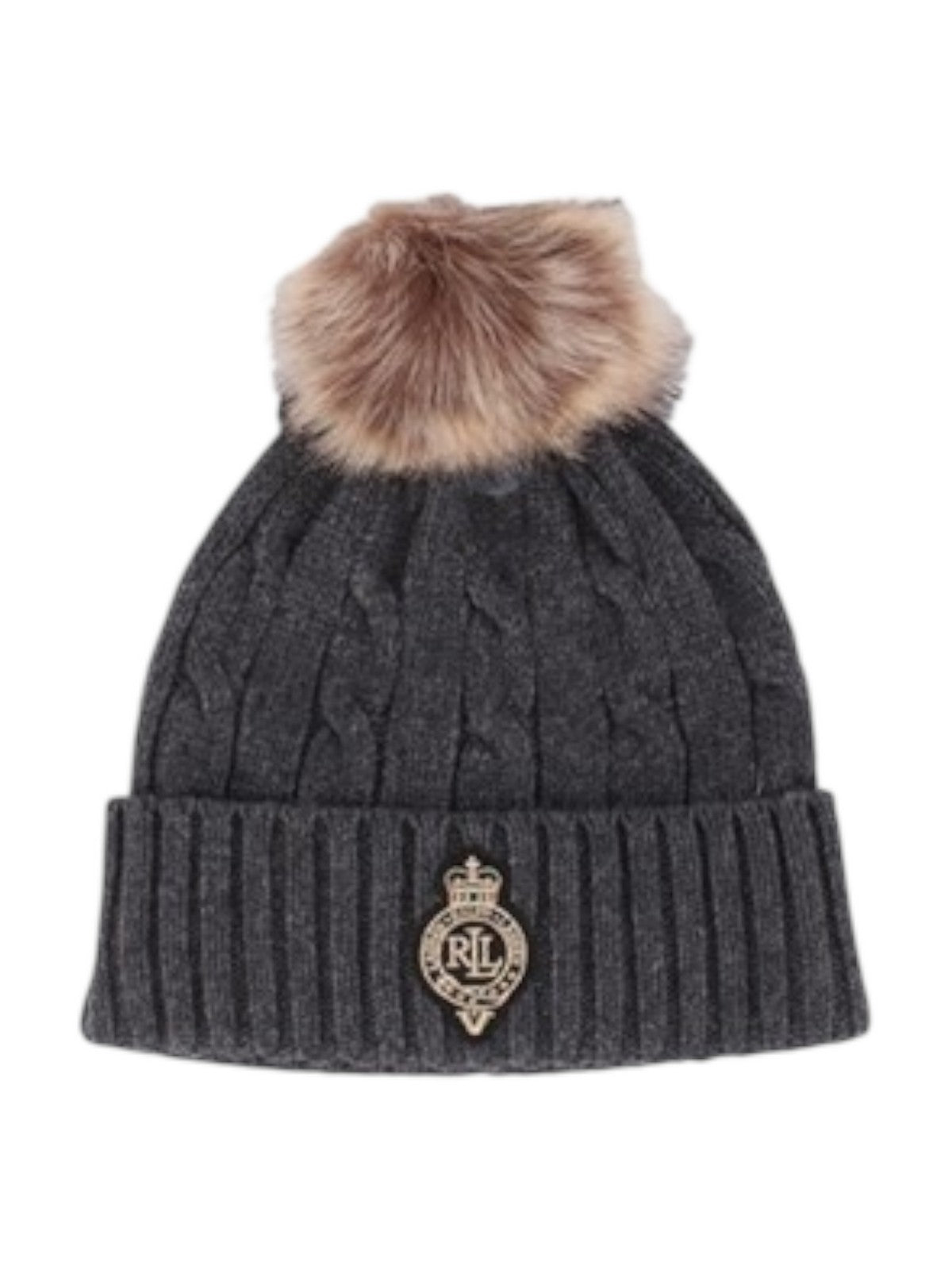 LAUREN RALPH LAUREN Cappello Donna CBL CRST PTC-HAT 454P04455 007 CHARCOAL HEATHER