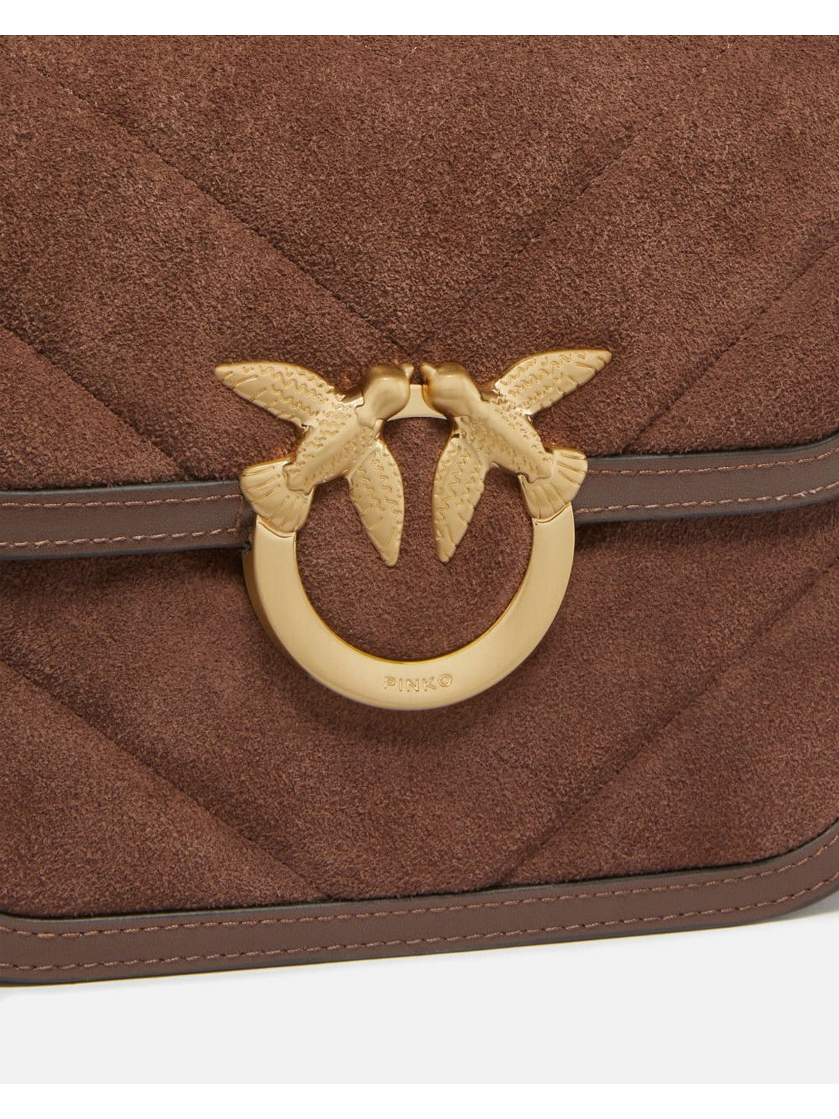 PINKO Borsa Donna LOVE BOX BAG FL MINI 104297-A2JH L74V MARRONE CASTANO MATT GOLD