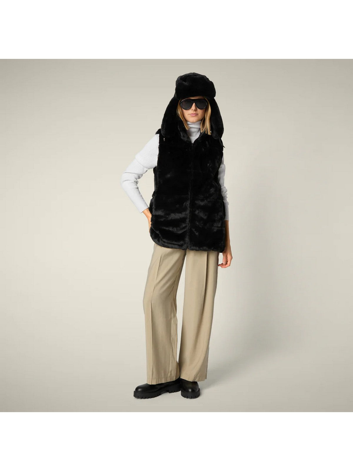 SAVE THE DUCK Gilet Donna NIVES D82493W FURY21 10000 BLACK