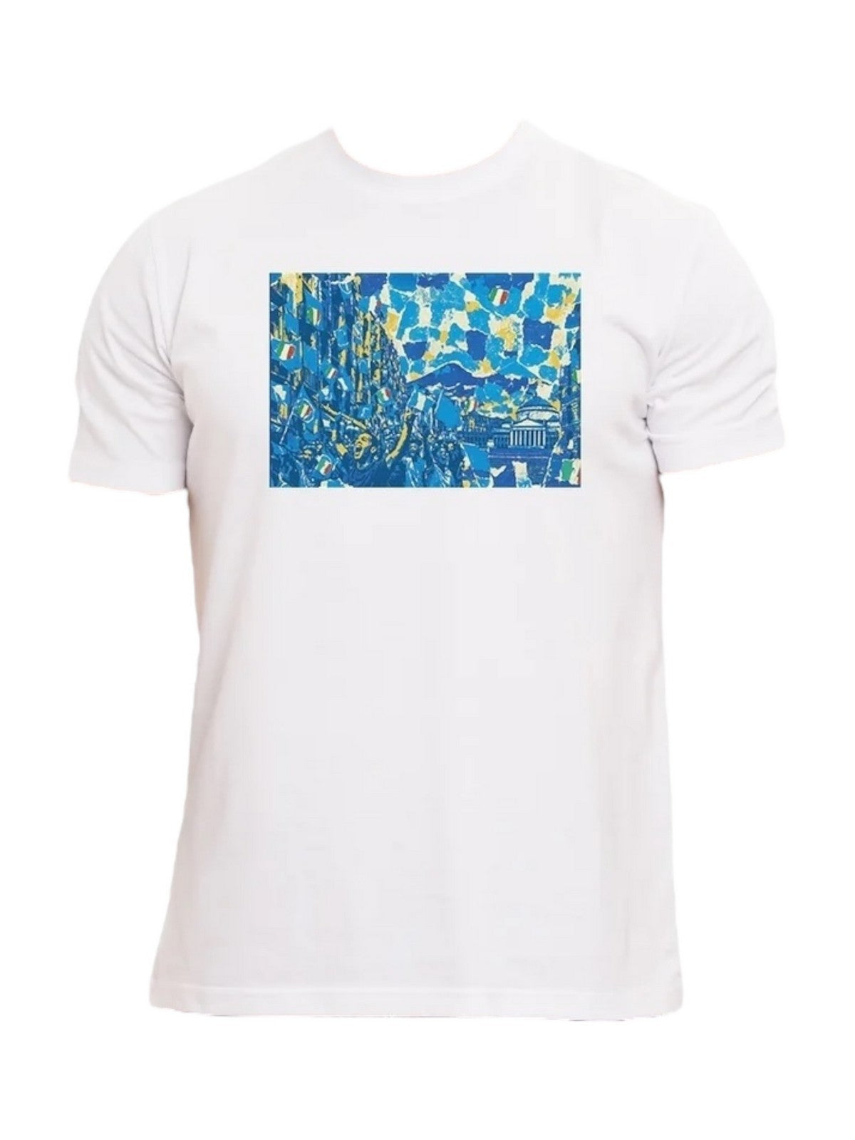 MOVE be different T-shirt Uomo  T-SHIRT NAPOLI 01 FIESTA BIANCO gioboutiqueweb