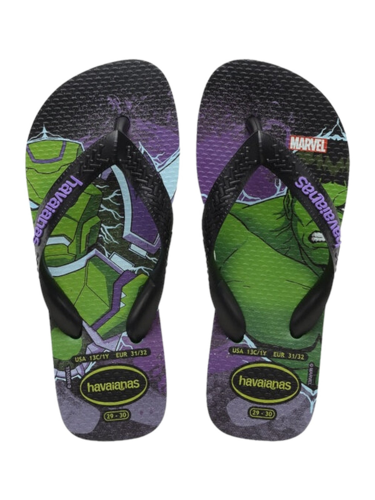 Havaianas flips de niños y niños Hav. Kids Top Marvel II 4148300.2703 Verde