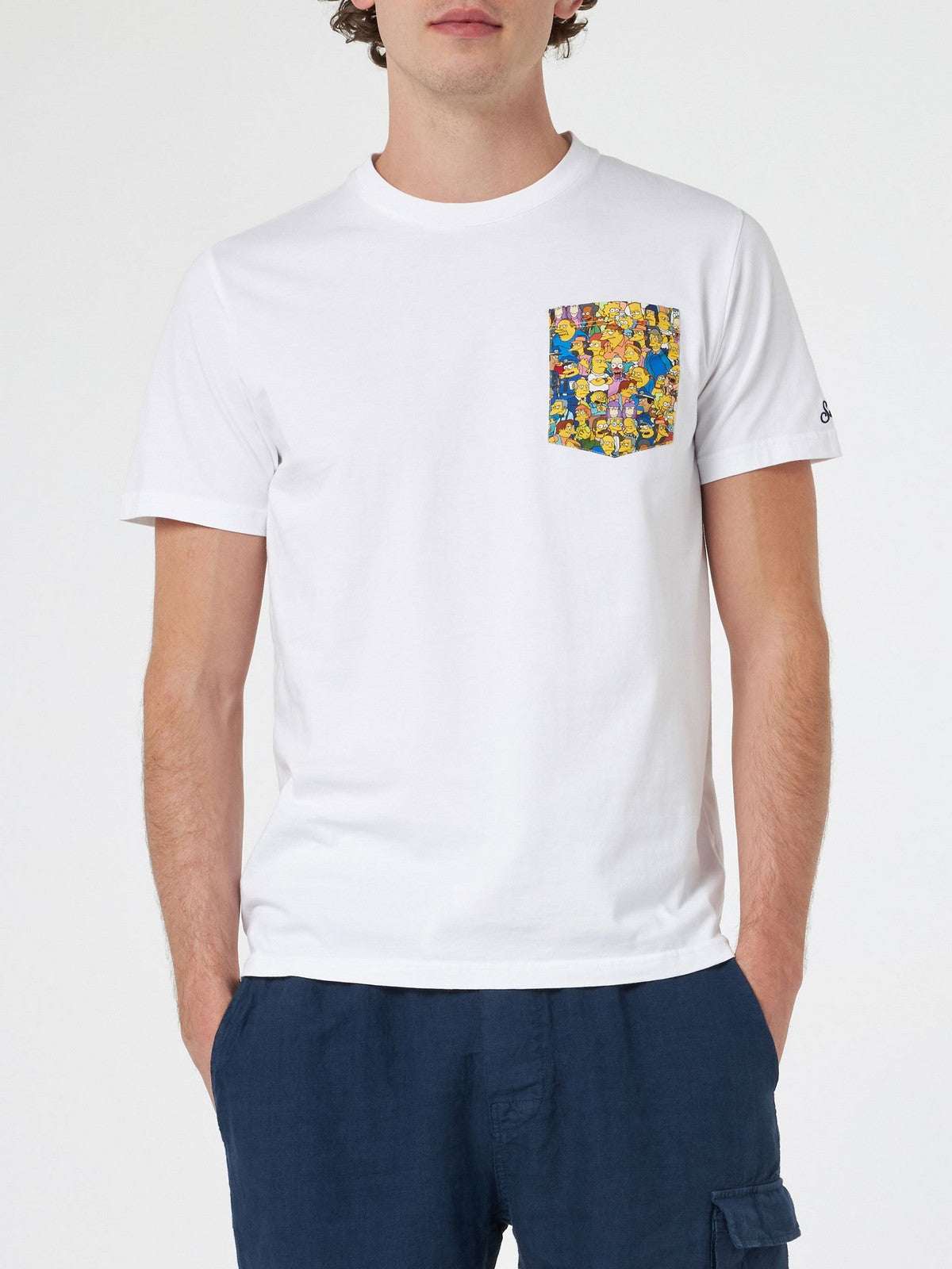 T-shirt MC2 Saint Barth i męski Polo Blanche 04616f White