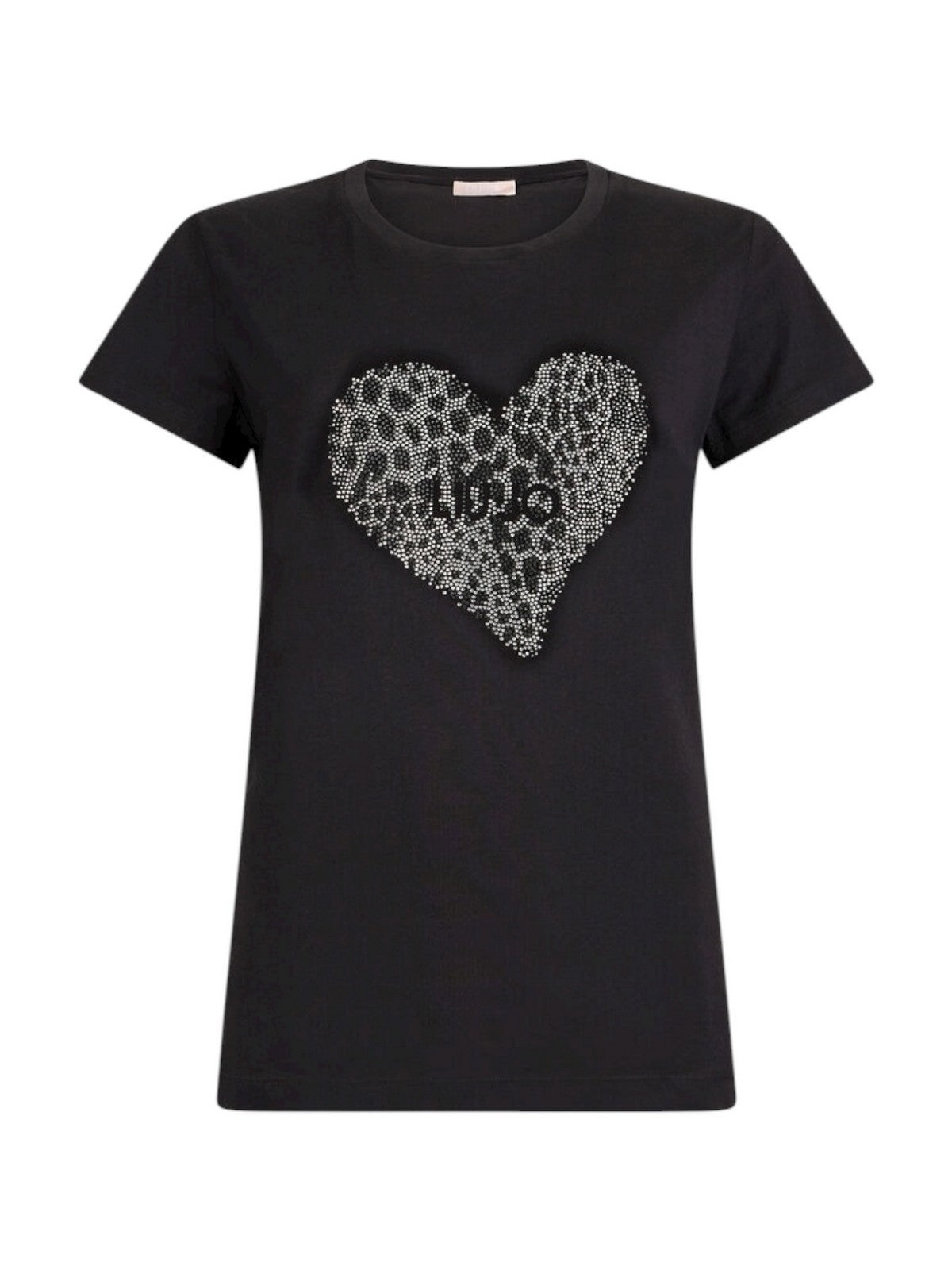 LIU JO BLUE DENIM T-shirt Donna  UF5264JS923 M9938 Nero/heart LiuJo poi
