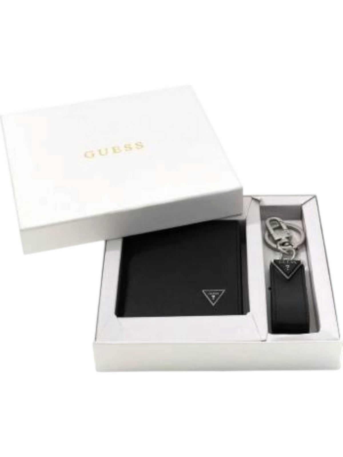 GUESS Portafoglio Uomo GIFT SLG + KEYRING GFBOXM P6101 BLA BLACK