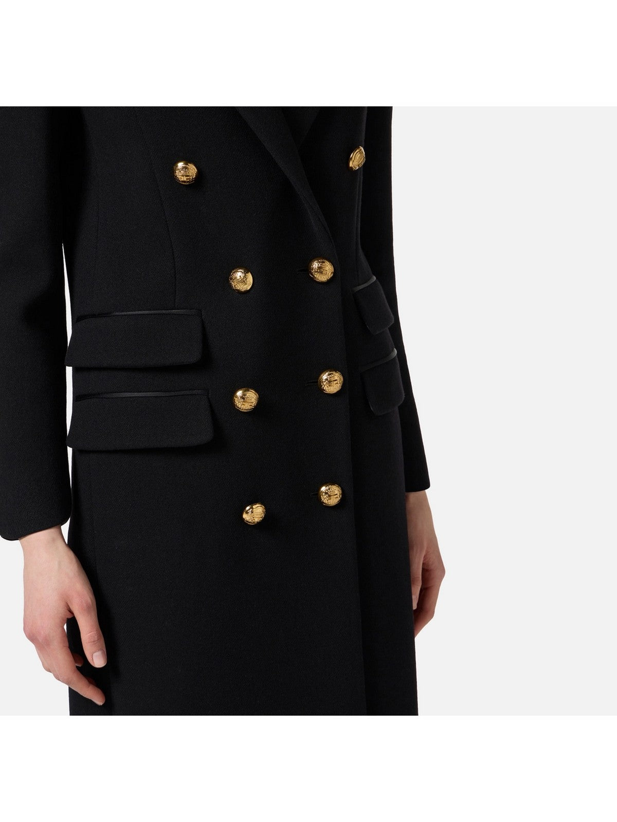 ELISABETTA FRANCHI Cappotto Donna  CP00256E2 110 Nero gioboutiqueweb