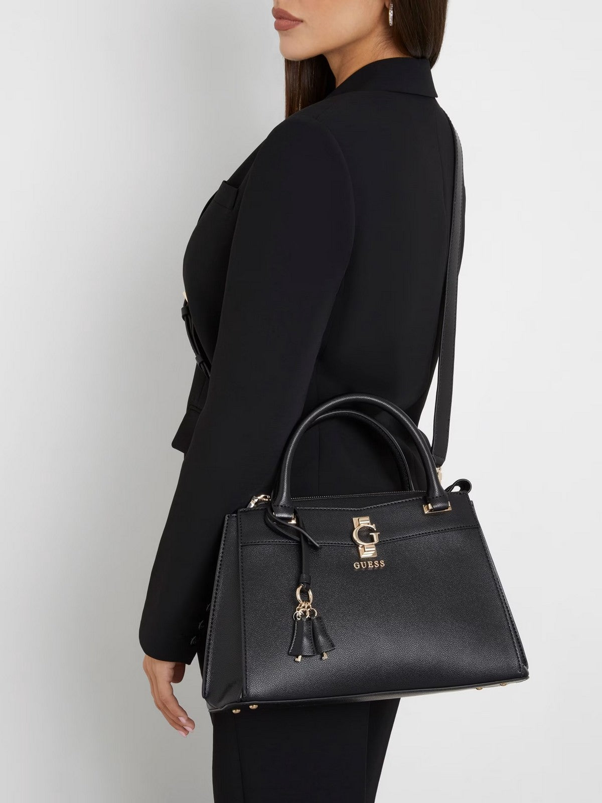 Gabor Bags Abbi Borsa A Tracolla Donna In Pelle E Nabuk - Media Con Cerniera - Colore Nero - 2 Manici E Tasca Posteriore - Collezione Autunno/Inverno 2024