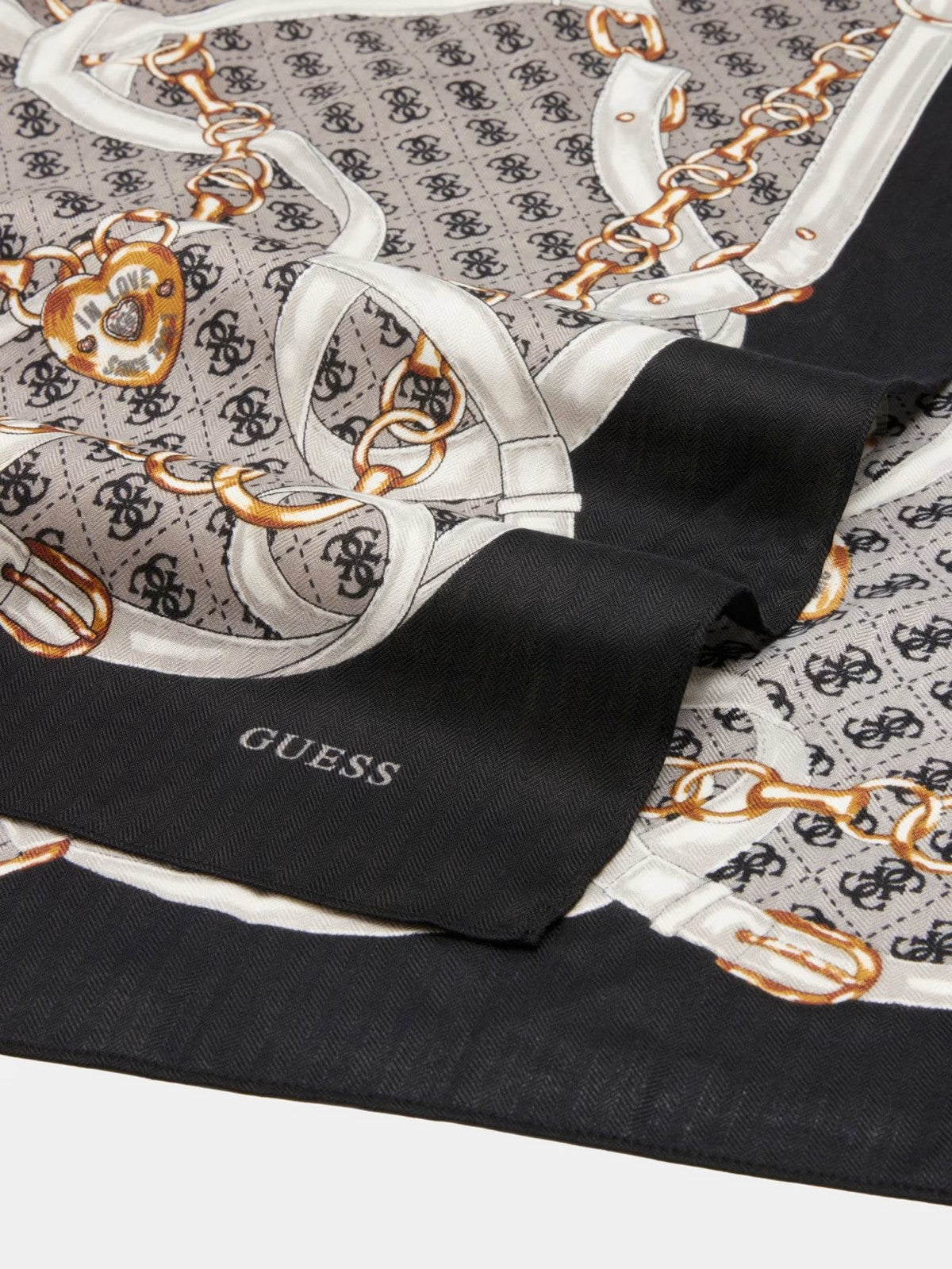 GUESS Foulard Donna NOELLE PRINTED KEFIAH 130X130 AW5412 POL03 BLA BLACK