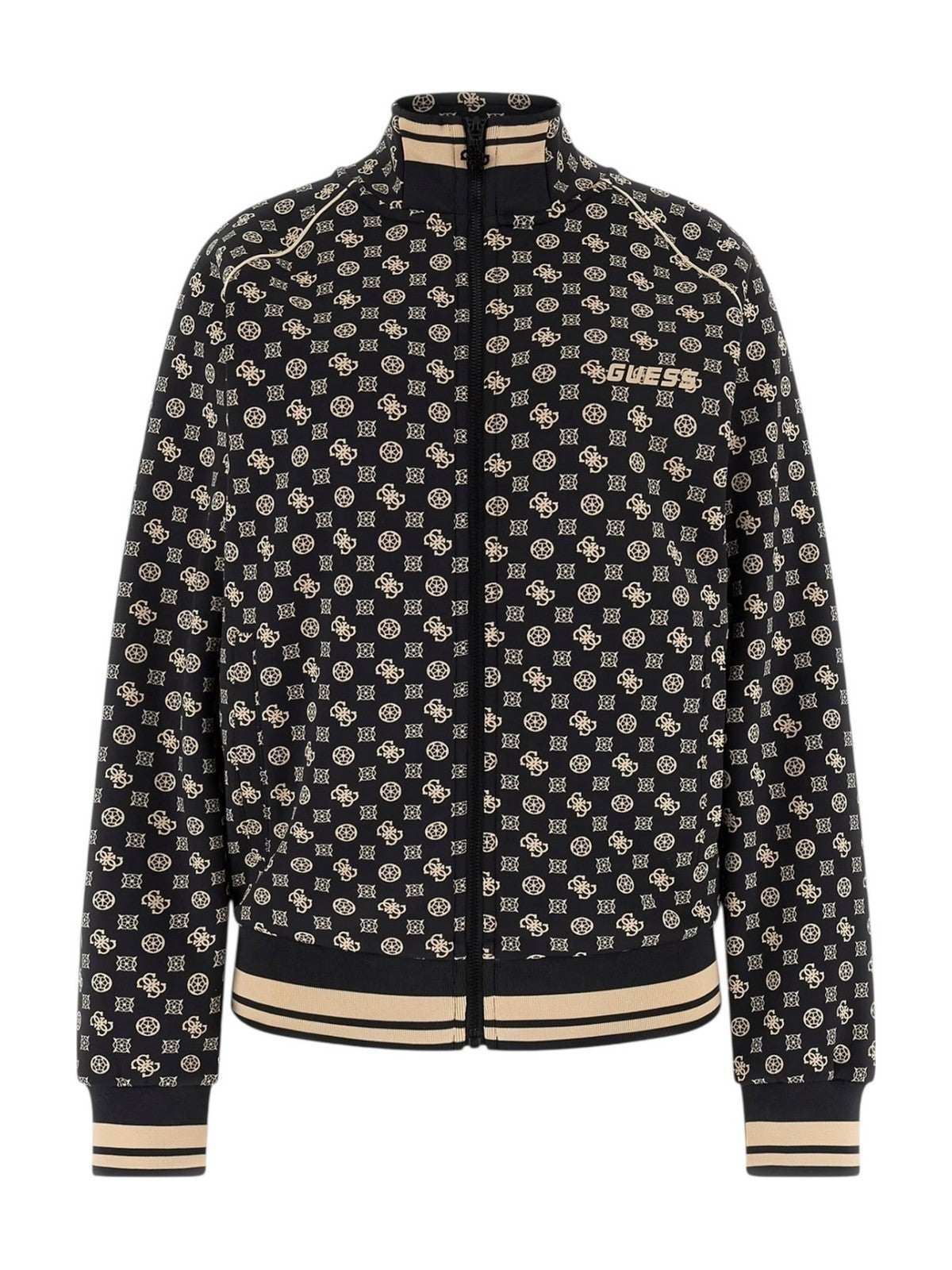 GUESS SPORT Felpa Donna  V5YQ03 KB212 PJ4P AOP JBLK/COCB OLOGRA