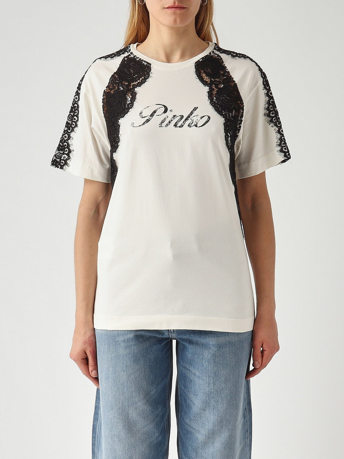 PINKO Maglia Donna ESTHER MAGLIA JERSEY VINTAGE 106561-A383 Z07 BIANCO SETA