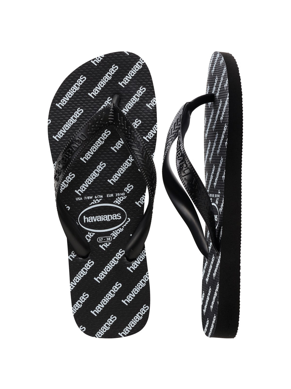 HAVAIANAS Infradito Uomo Hav. Top logomania essential 4149891.0090 Nero gioboutiqueweb