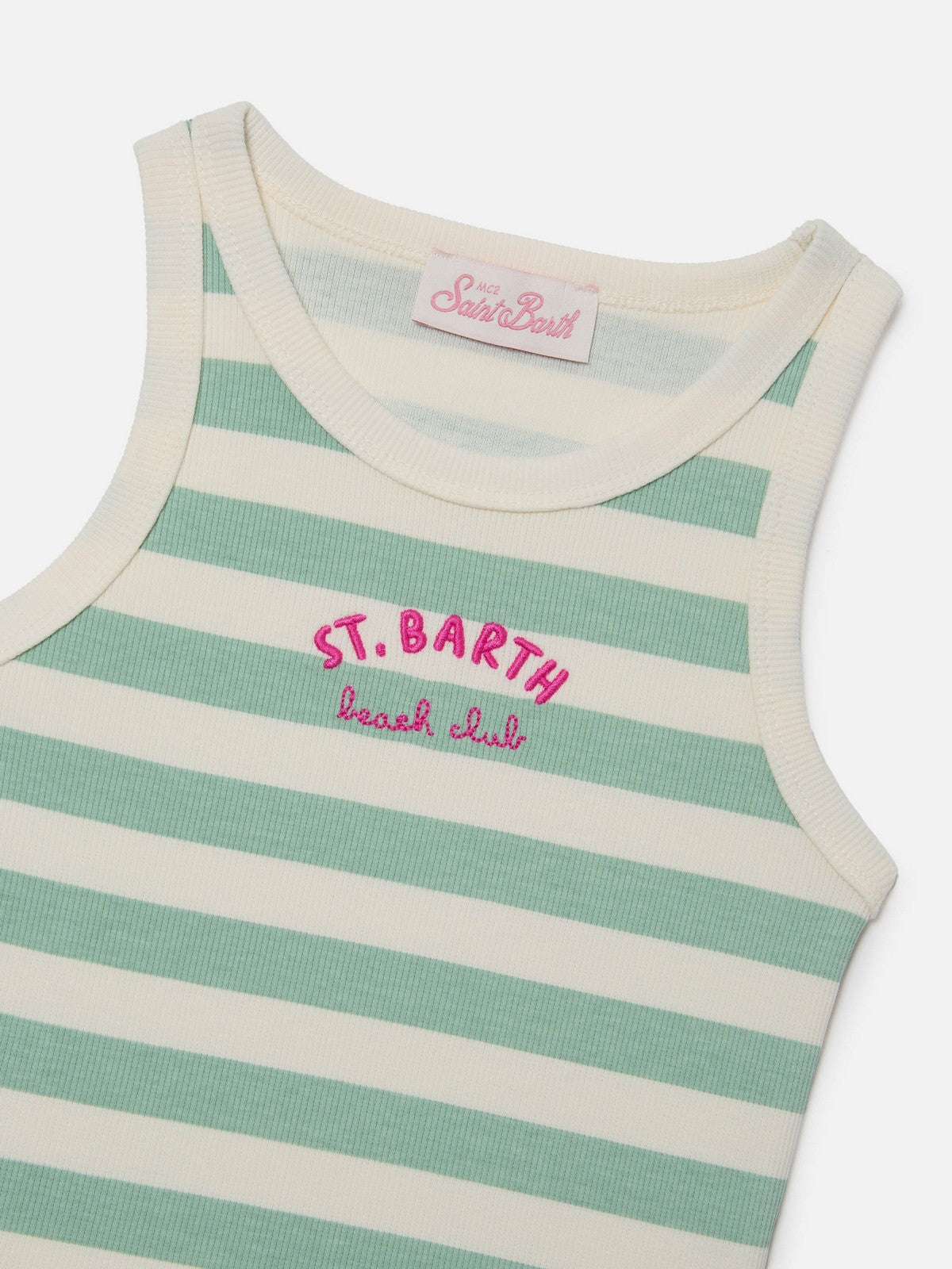 MC2 SAINT BARTH Top Donna  ADA 02262L RIB BEACH CLUB STRIPES 5310 EMB