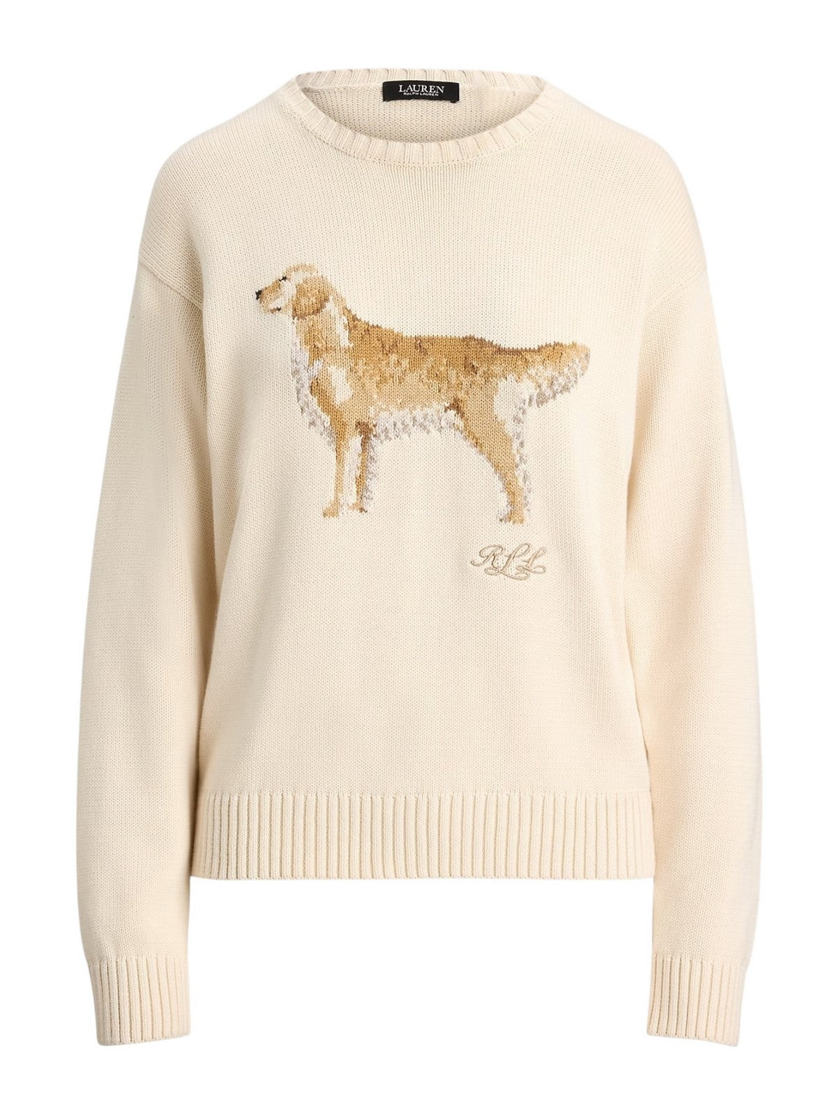 LAUREN RALPH LAUREN Maglione Donna RIEDNEE-LONG SLEEVE-PULLOVER 200P02074 001 MASCARPONE CREAM