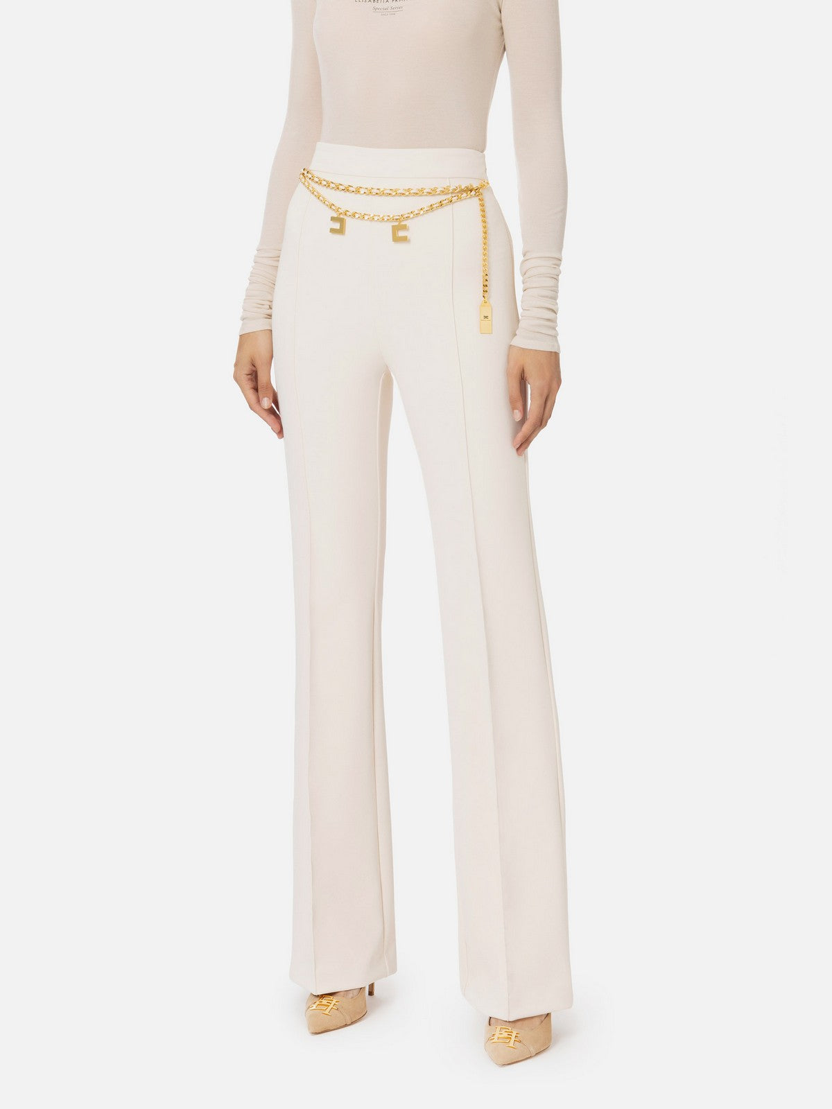 Elisabetta Franchi Pantalone Woman Pat3546E2 193 White