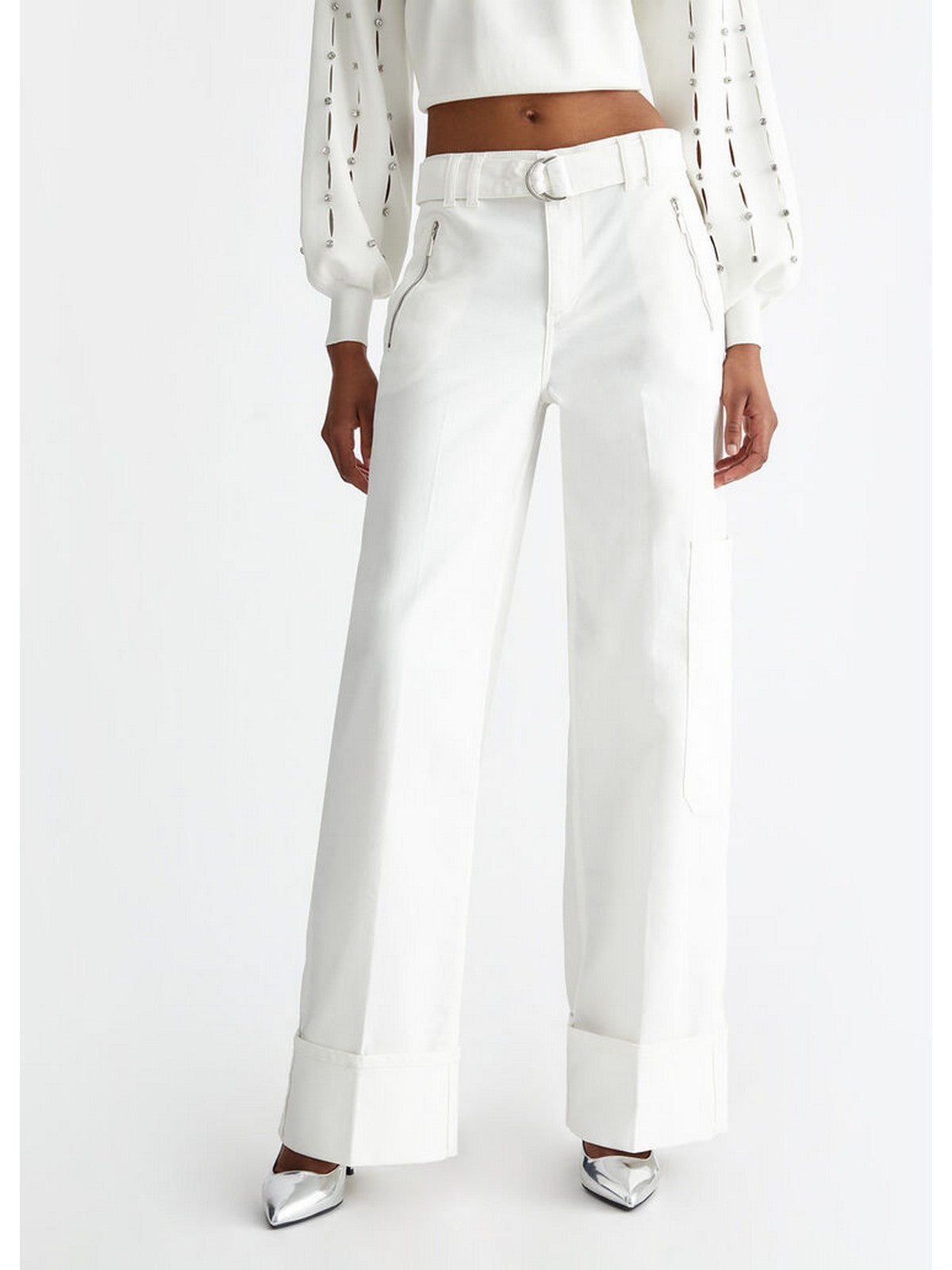 Liu Jo White Woman Pants WF4397T7144 10701 White