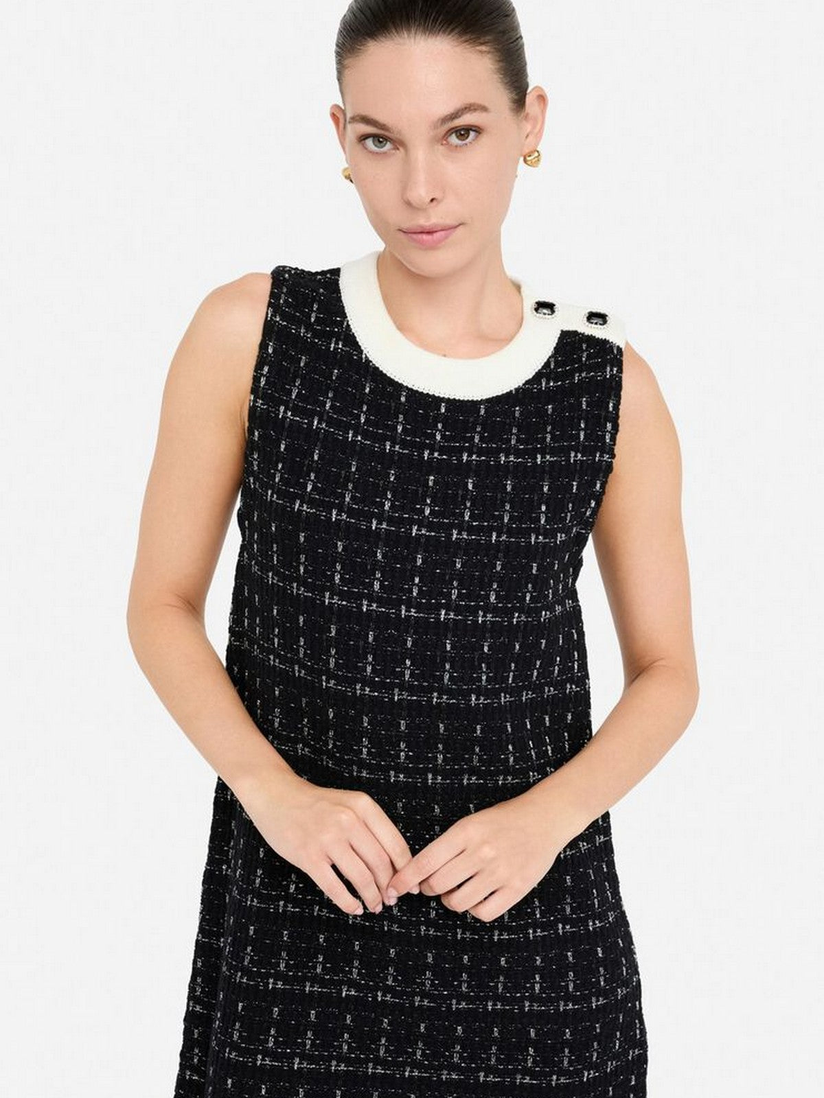 LIU JO WHITE Abito Donna  MF5057MA25R P9017 Black metal fantasy