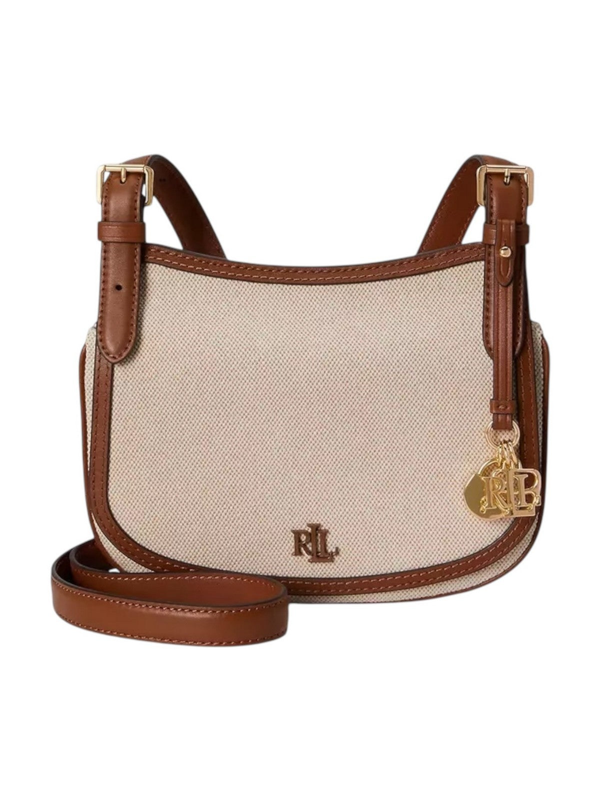 LAUREN RALPH LAUREN Borsa Donna MARCY CRSBDY-CROSSBODY-MEDIUM 431P10512 001 NTRL/BUFF CANVAS/LAUREN TAN